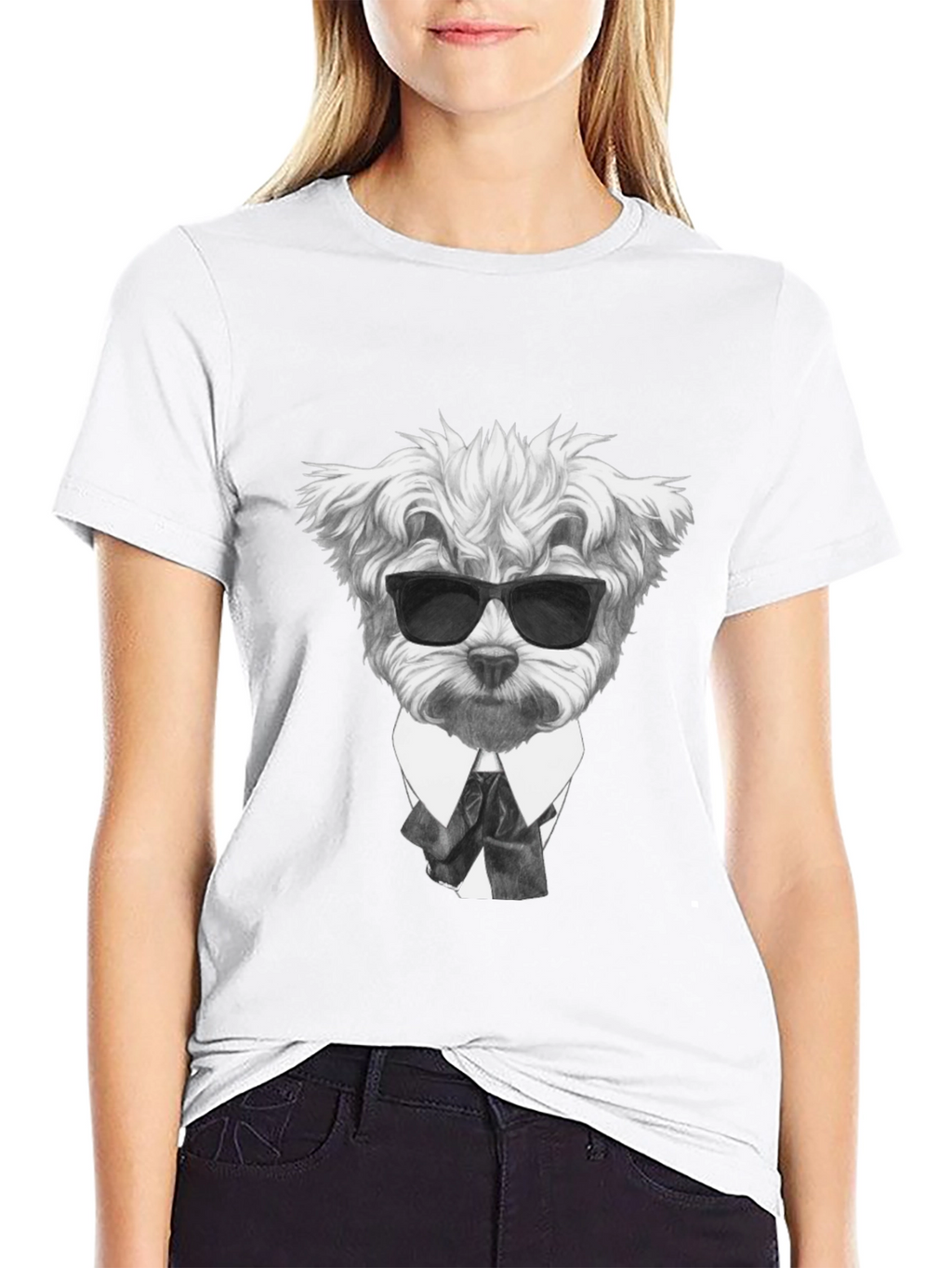 Dog in Suit Graphic T-Shirt - Cool Canine Style