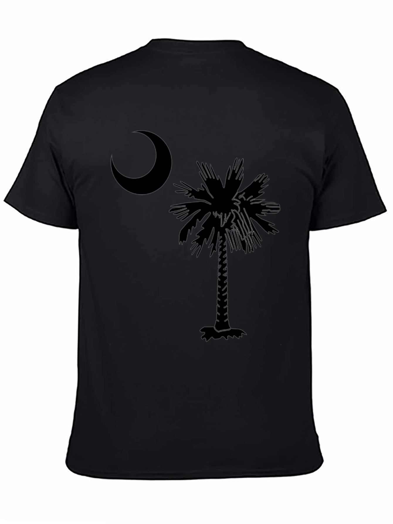 Mens Black Palmetto Moon T-Shirt