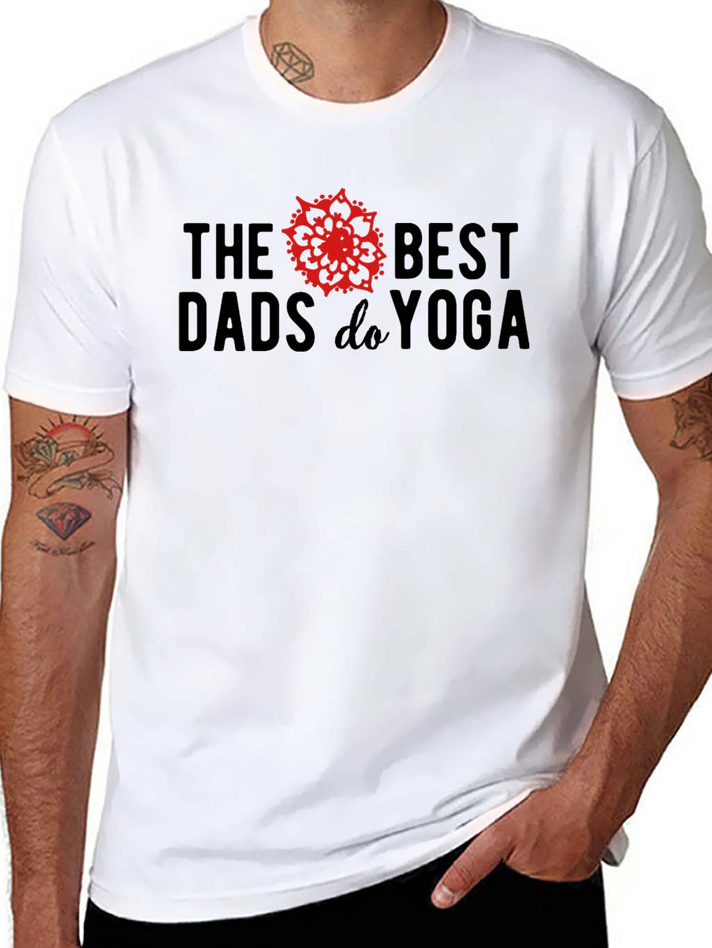 Best Dads Do Yoga T-Shirt - Black Tee