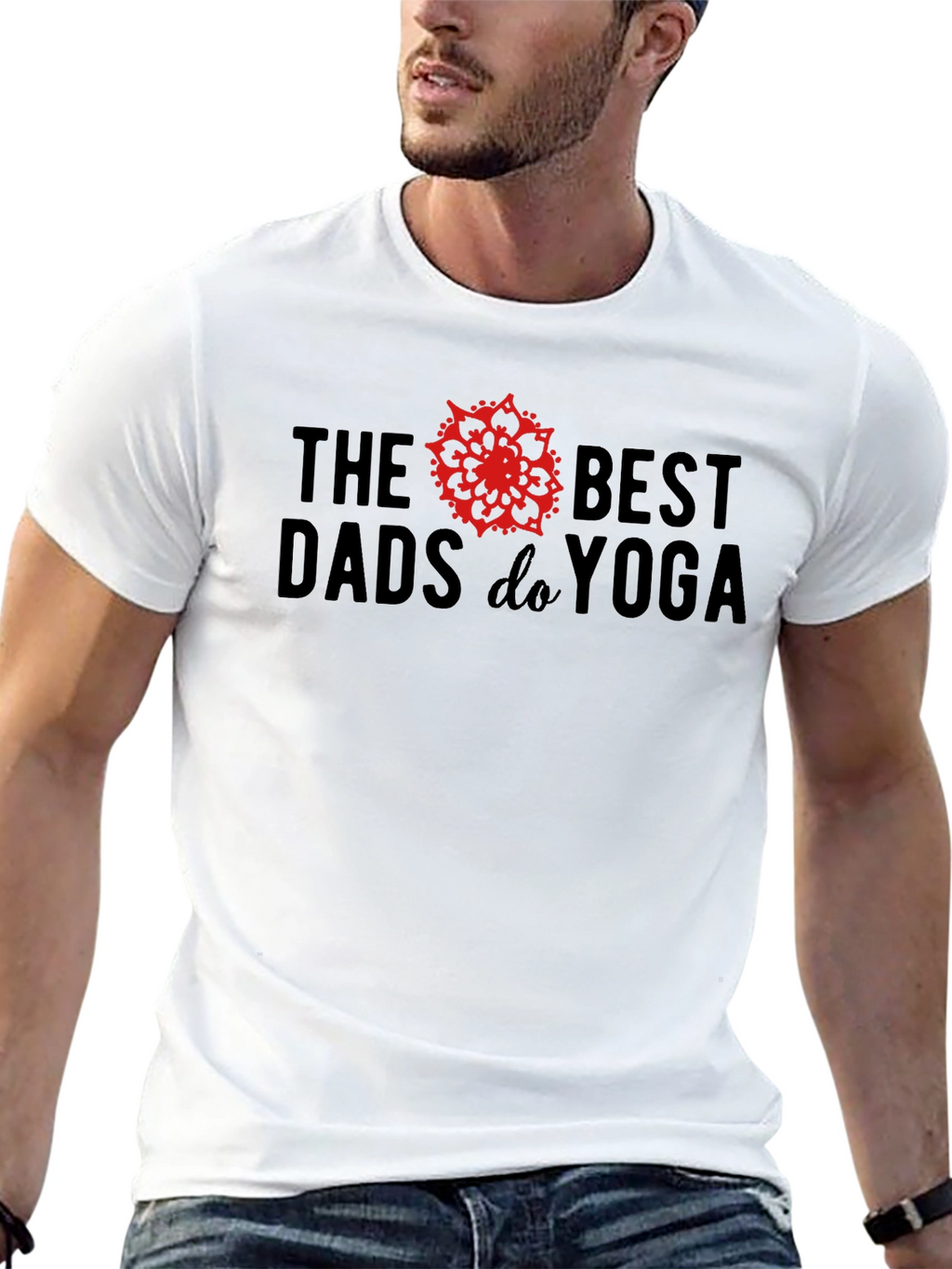 Best Dads Do Yoga T-Shirt - Black Tee