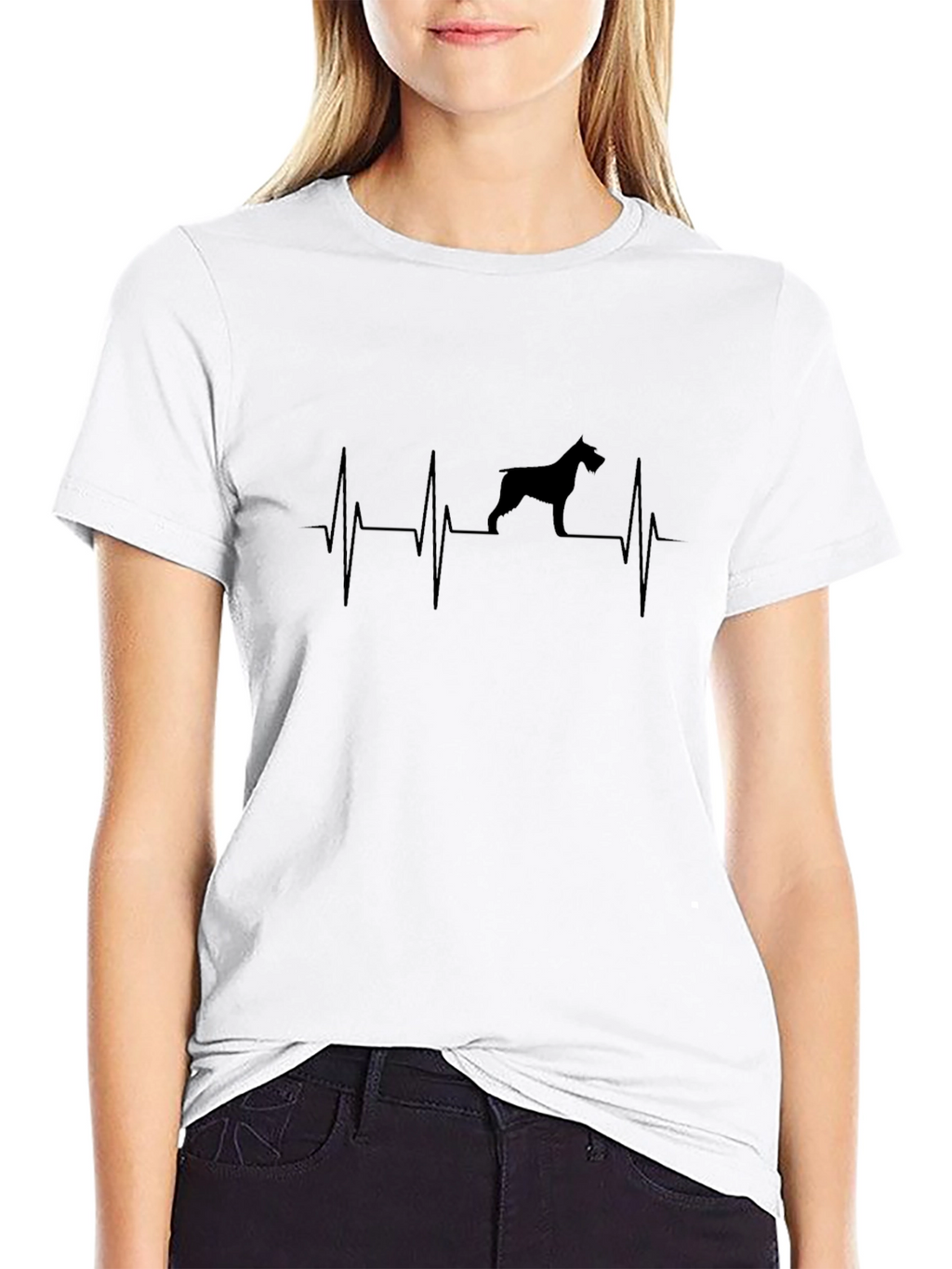 Dog Heartbeat T-Shirt - Black