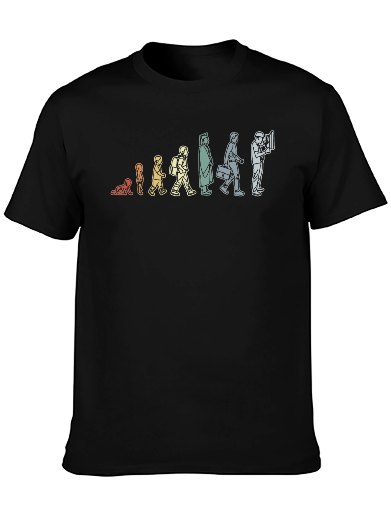 Evolution of Work T-Shirt - Black Crew Neck