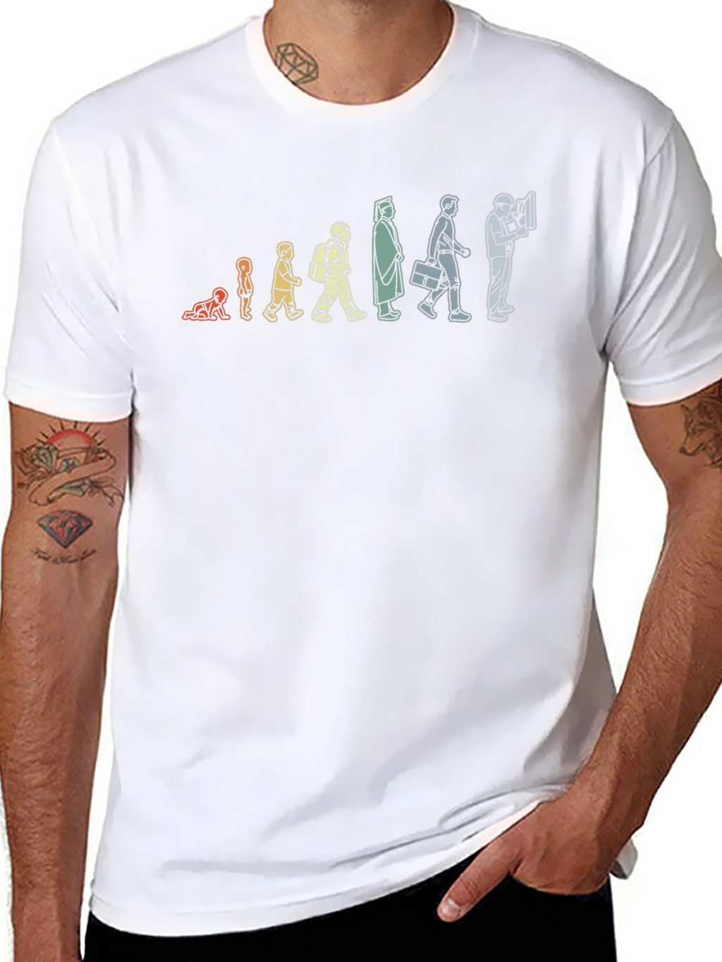 Evolution of Work T-Shirt - Black Crew Neck