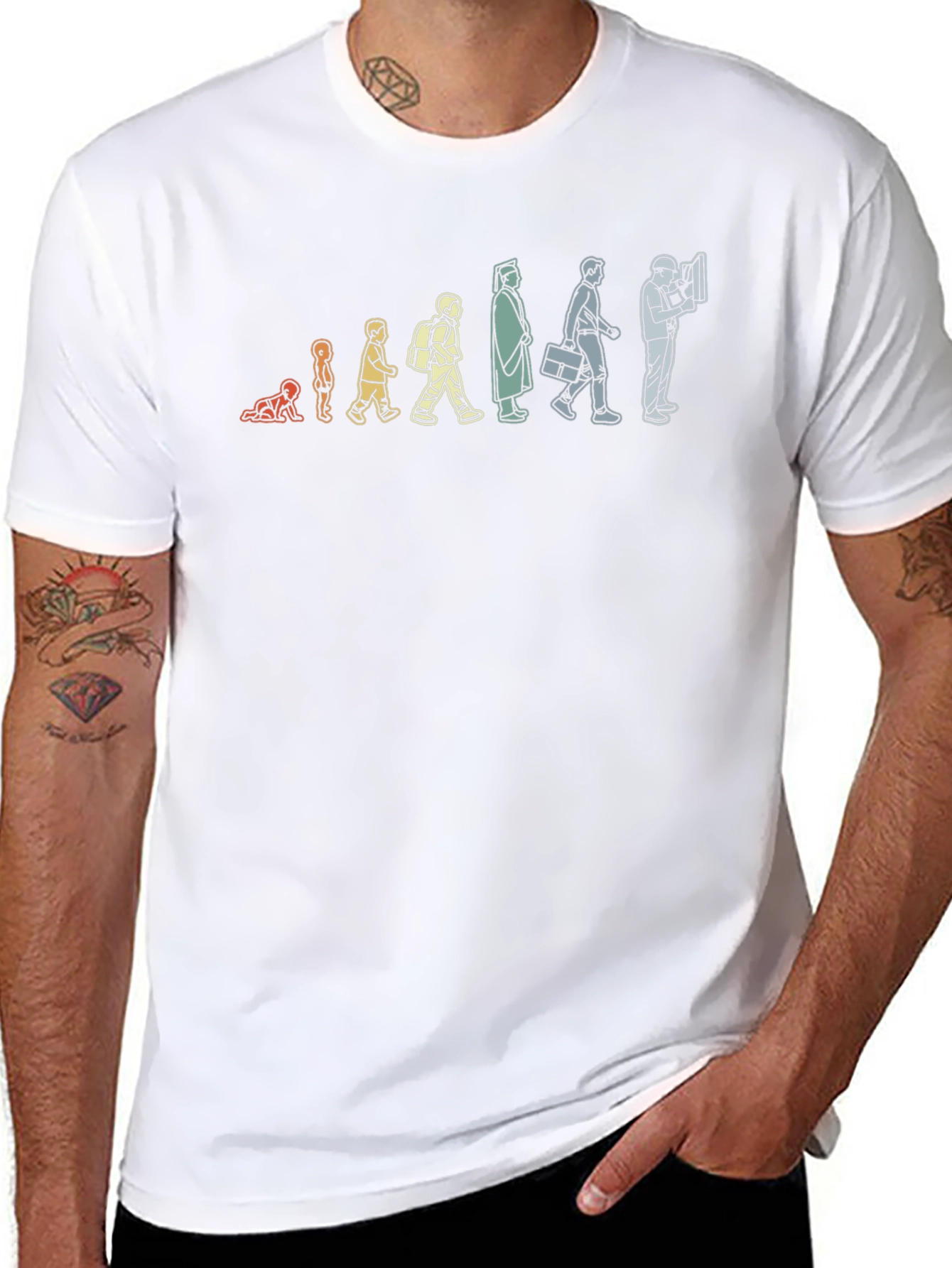 Evolution of Work T-Shirt - Black Crew Neck