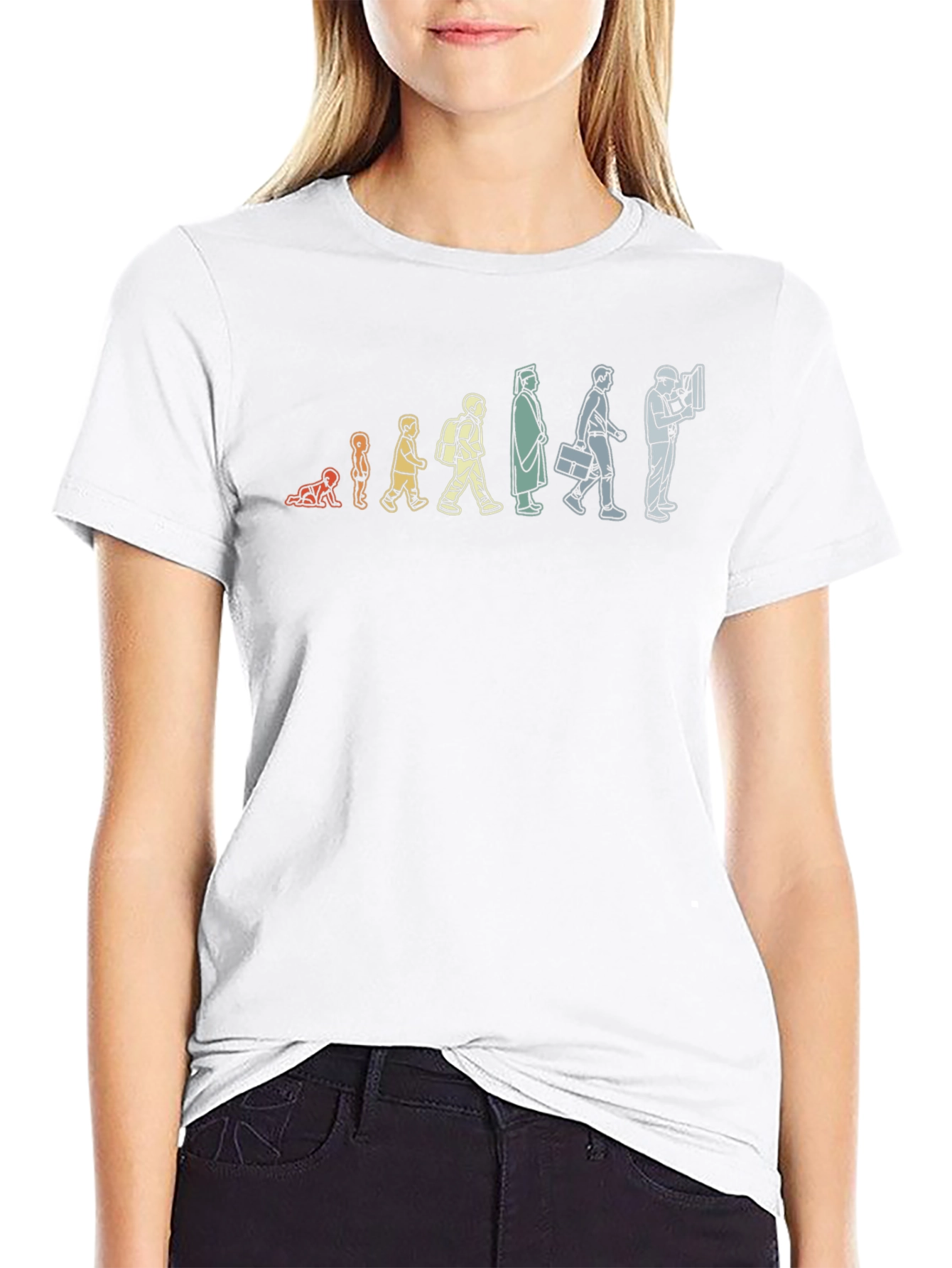 Evolution of Work T-Shirt - Black Crew Neck