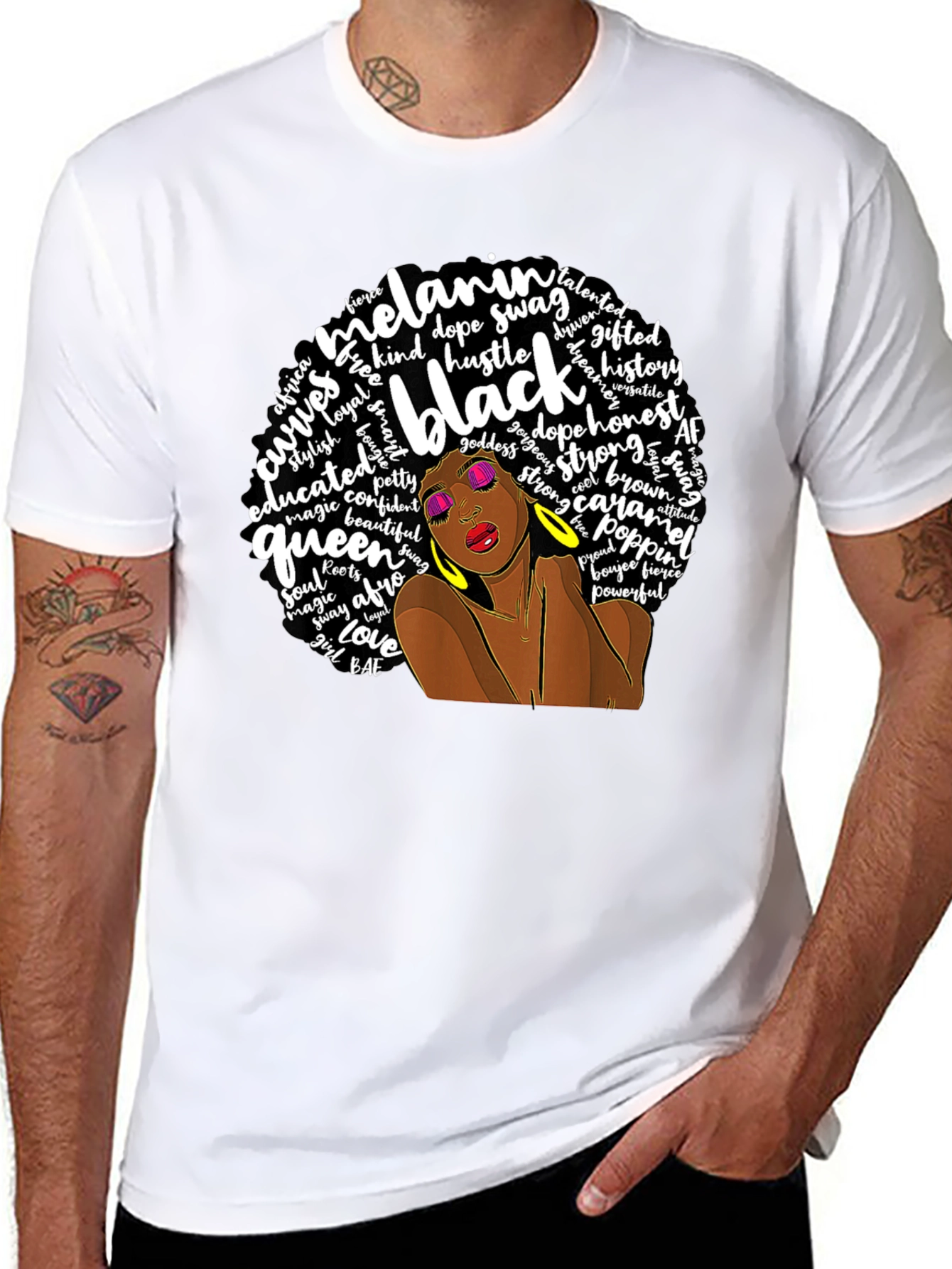 Melanin Black Queen Afro T-Shirt