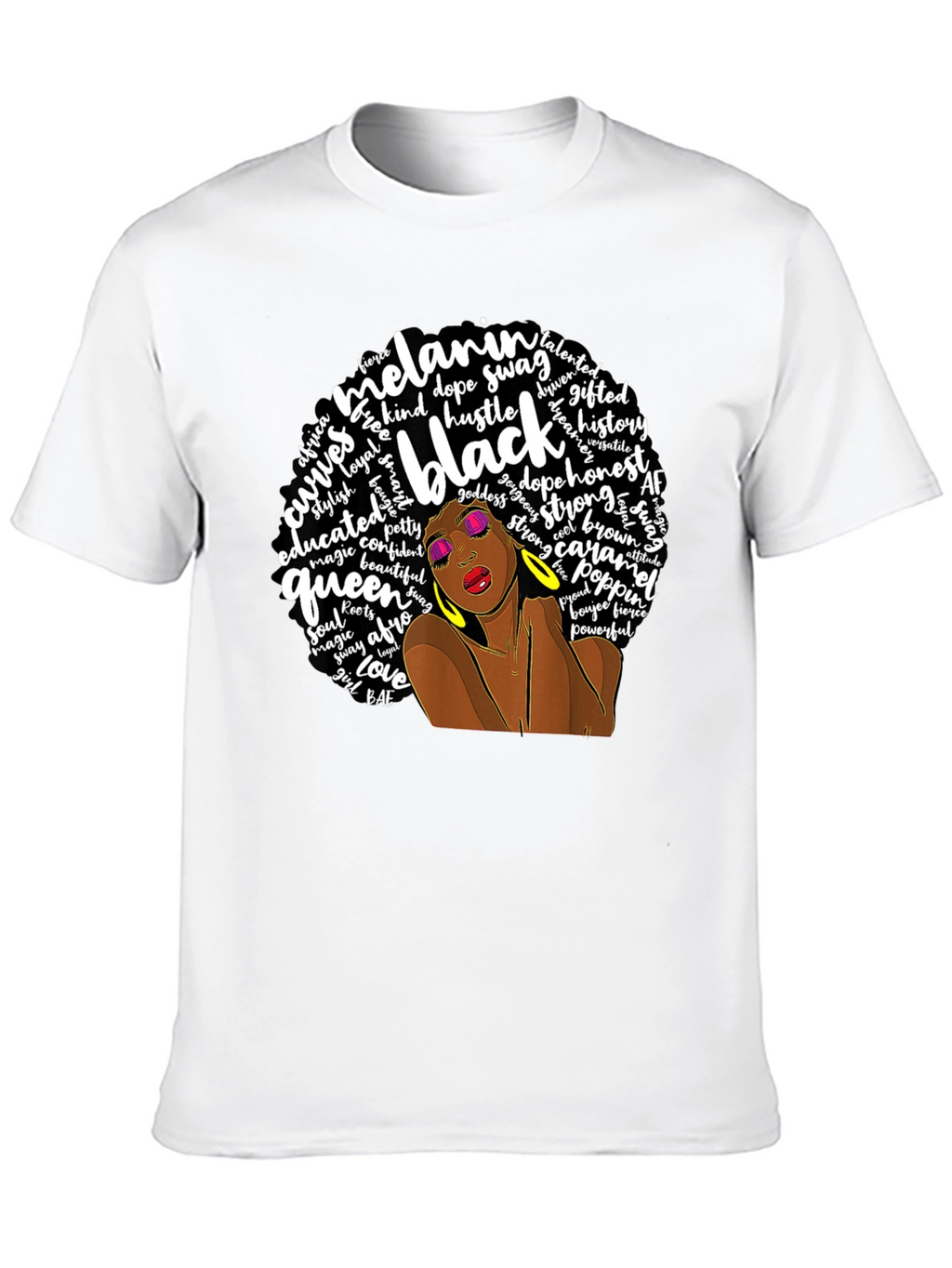 Melanin Black Queen Afro T-Shirt