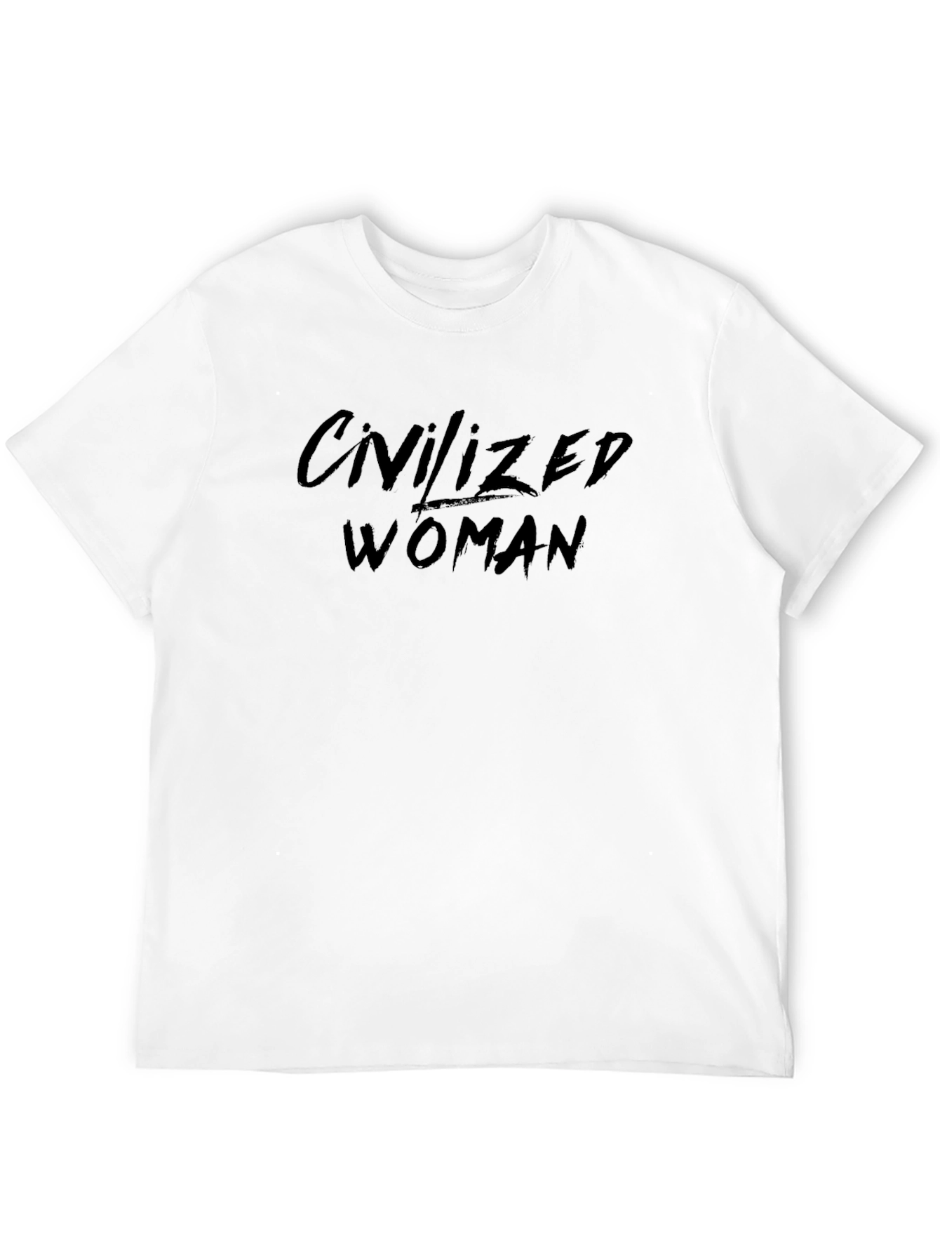 Civilized Woman Black Graphic T-Shirt