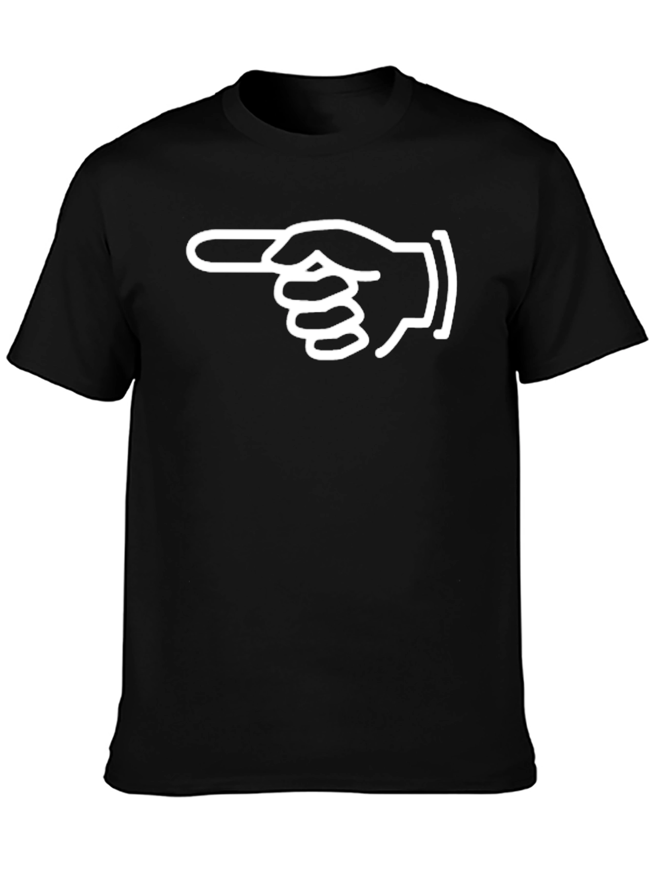Pointing Hand Graphic Tee - Unisex Black T-Shirt