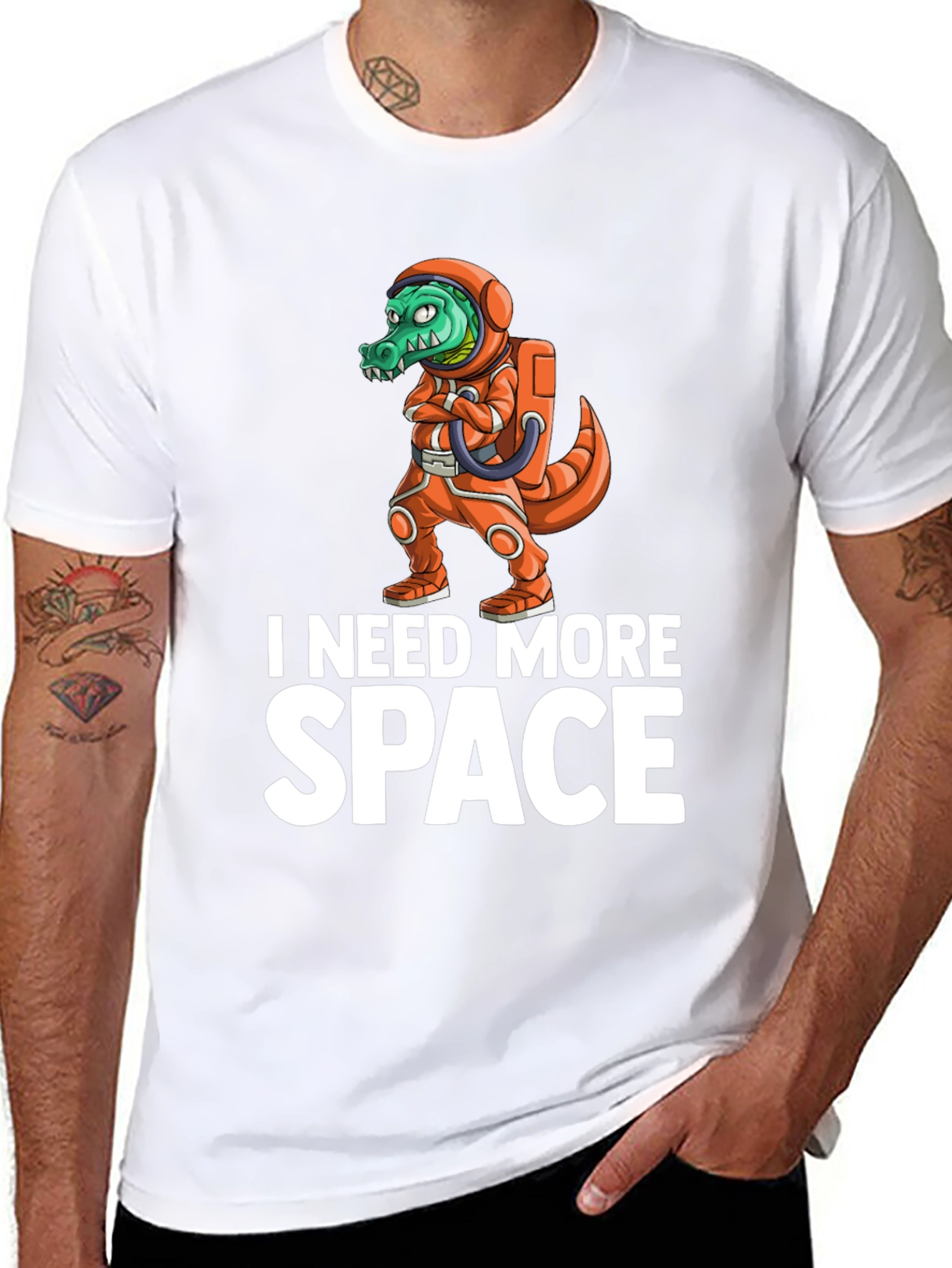 I Need More Space Crocodile Astronaut T-Shirt
