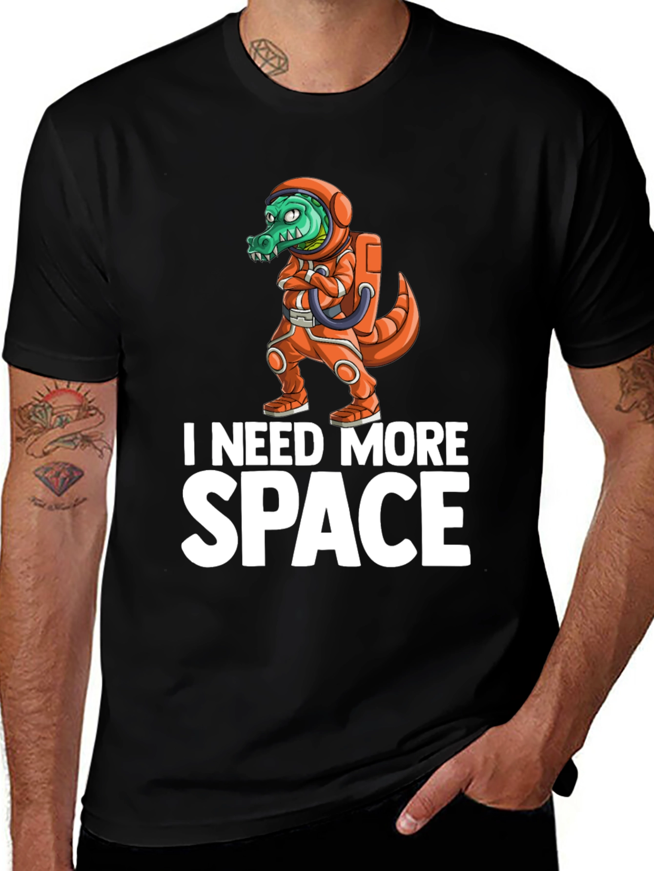 I Need More Space Crocodile Astronaut T-Shirt