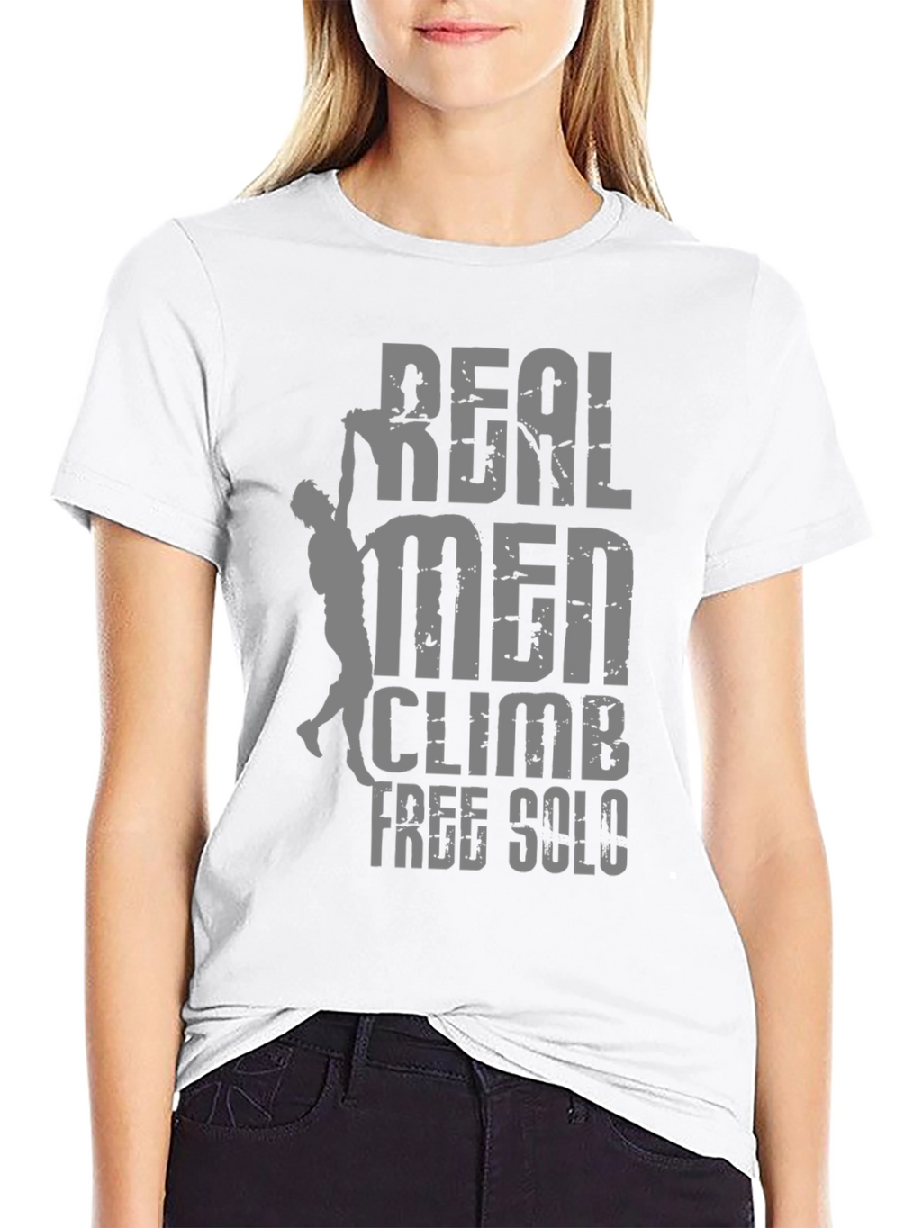 Real Men Climb Free Solo T-Shirt - Climber Tee