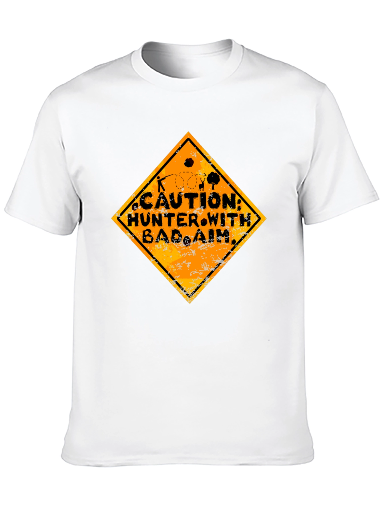 Caution Hunter with Bad Aim Graphic Tee