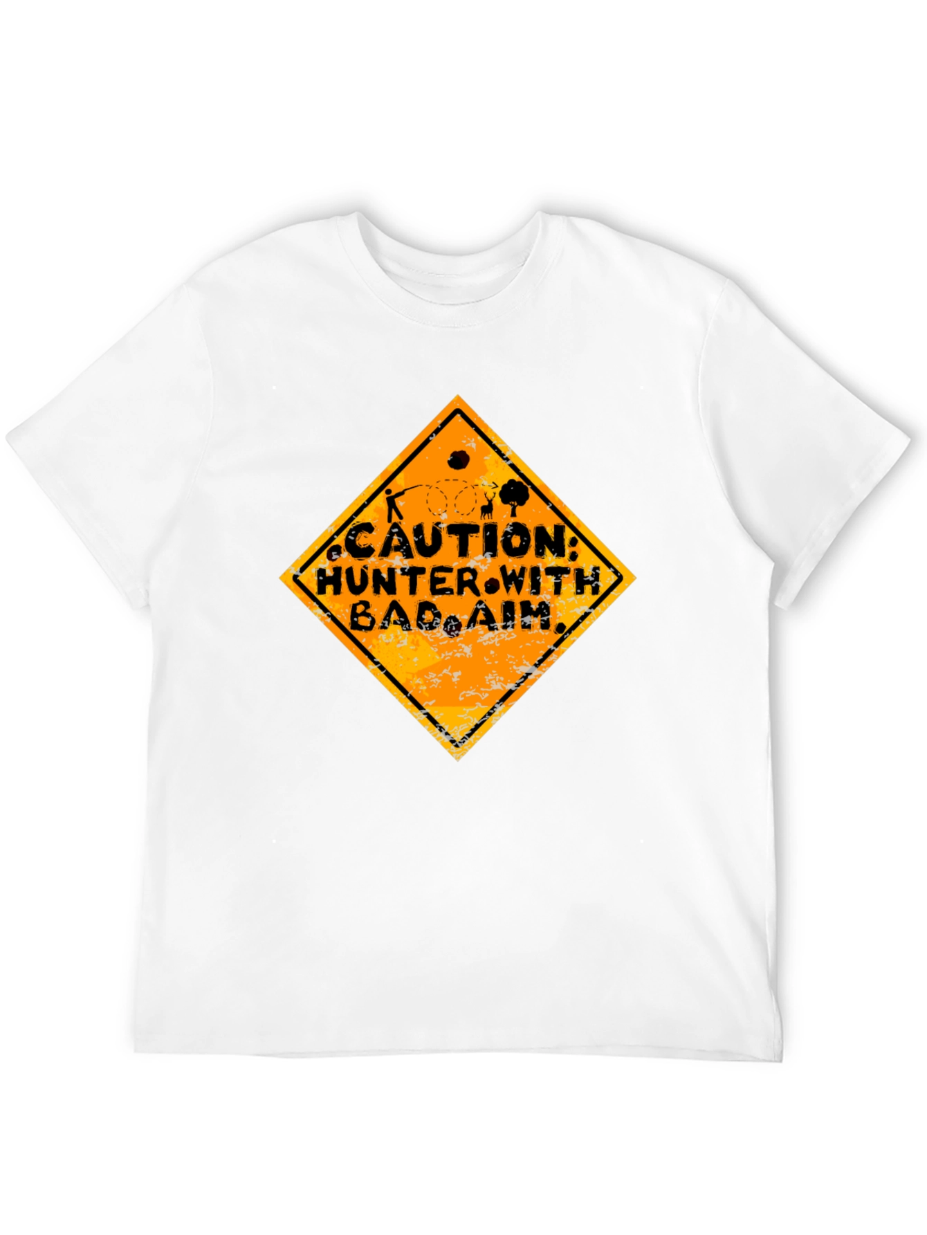 Caution Hunter with Bad Aim Graphic Tee