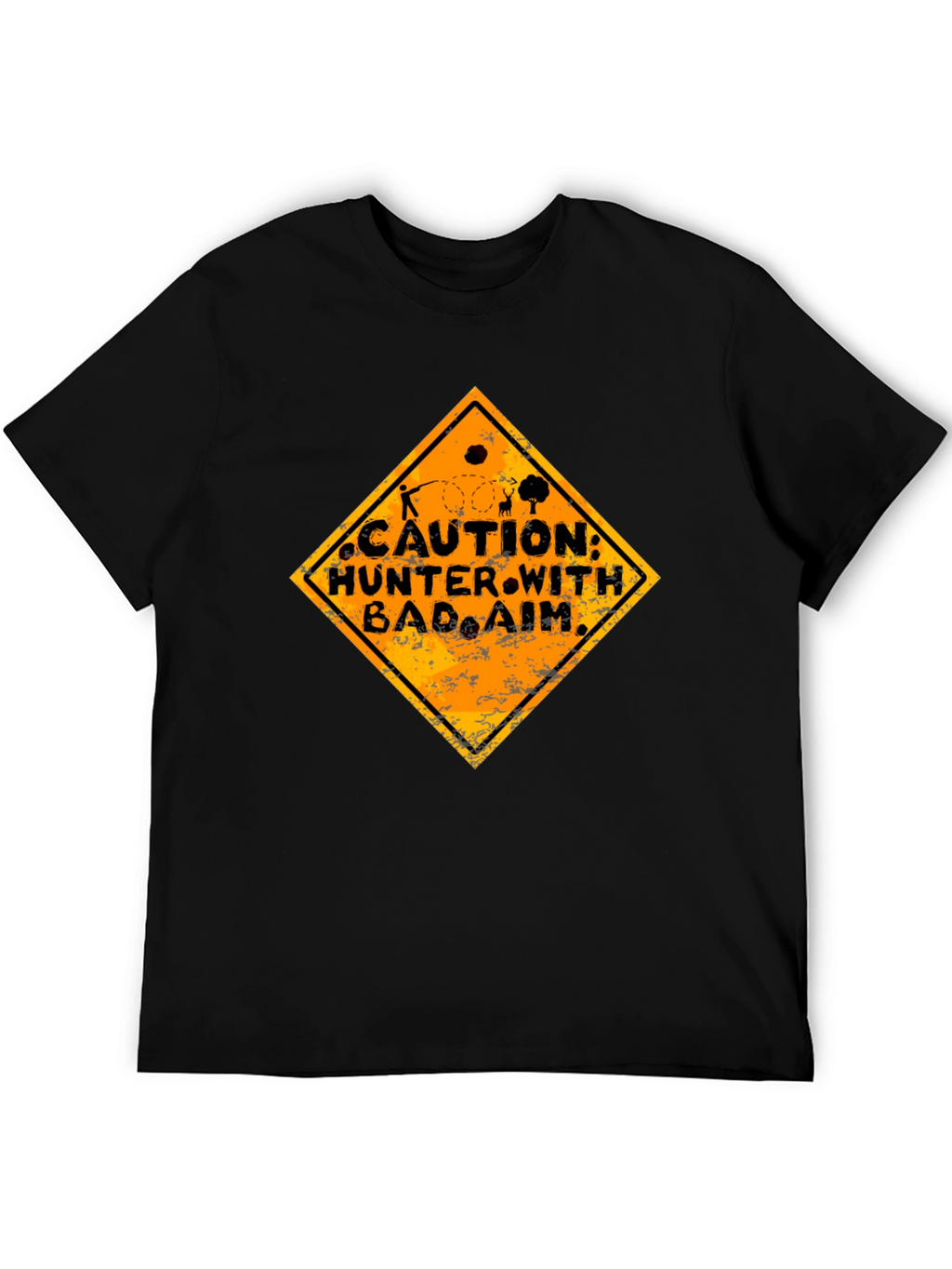 Caution Hunter with Bad Aim Graphic Tee