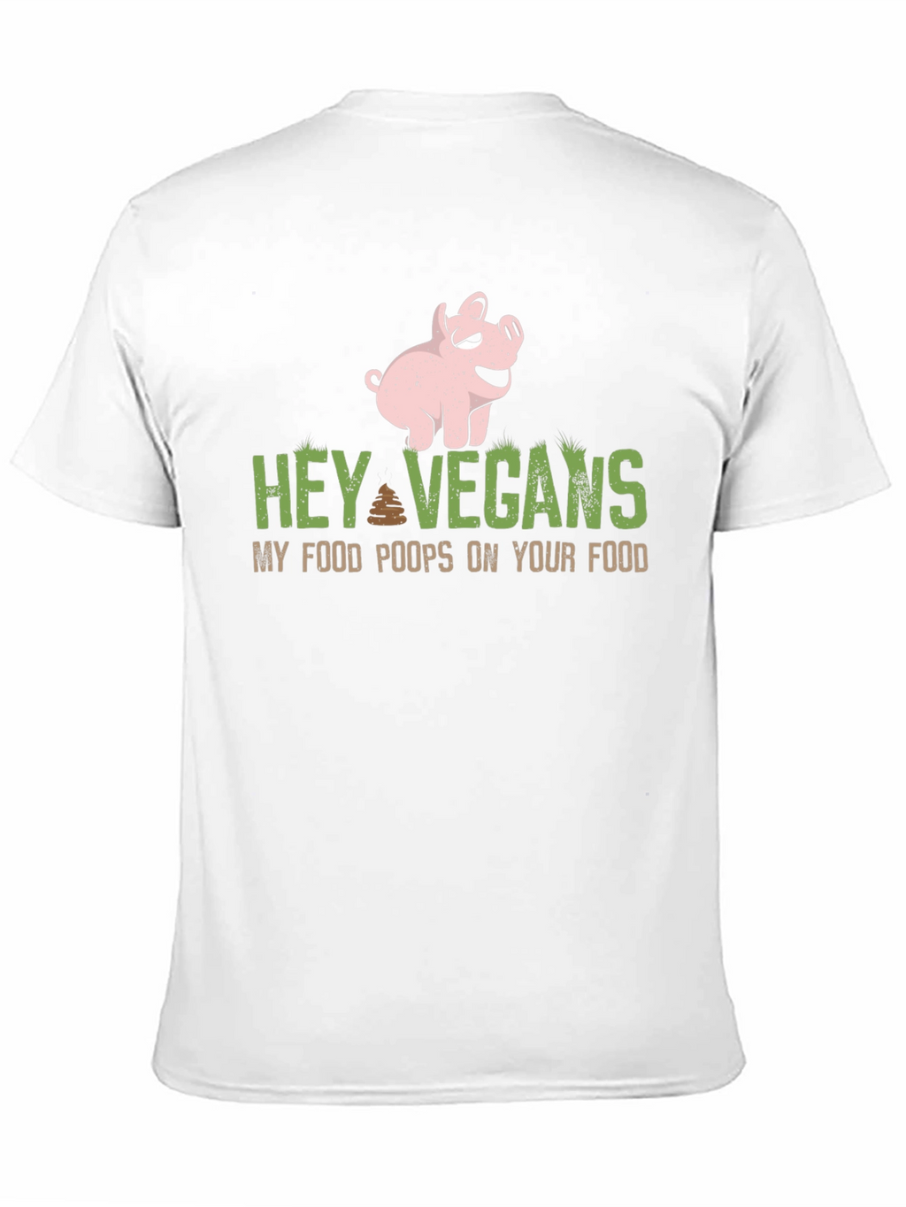 Hey Vegans Pig Graphic Tee - Funny Sarcastic Shirt