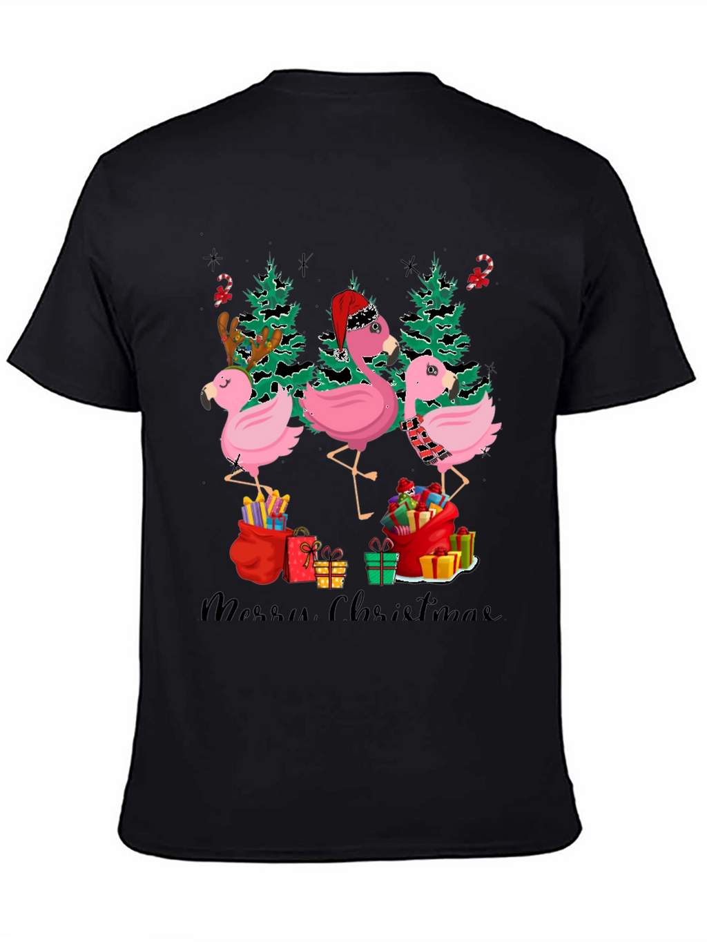 Festive Flamingo Christmas T-Shirt