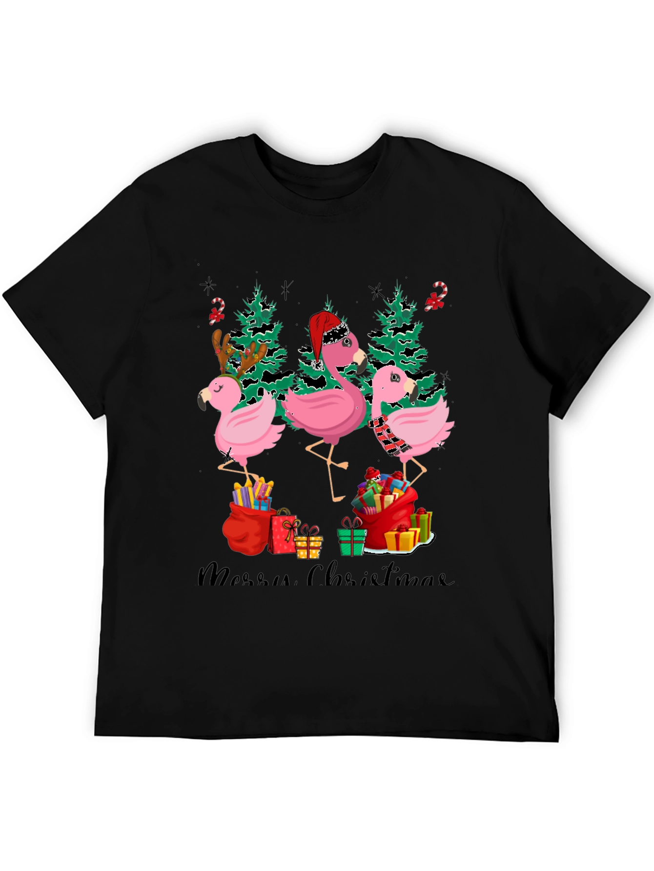 Festive Flamingo Christmas T-Shirt
