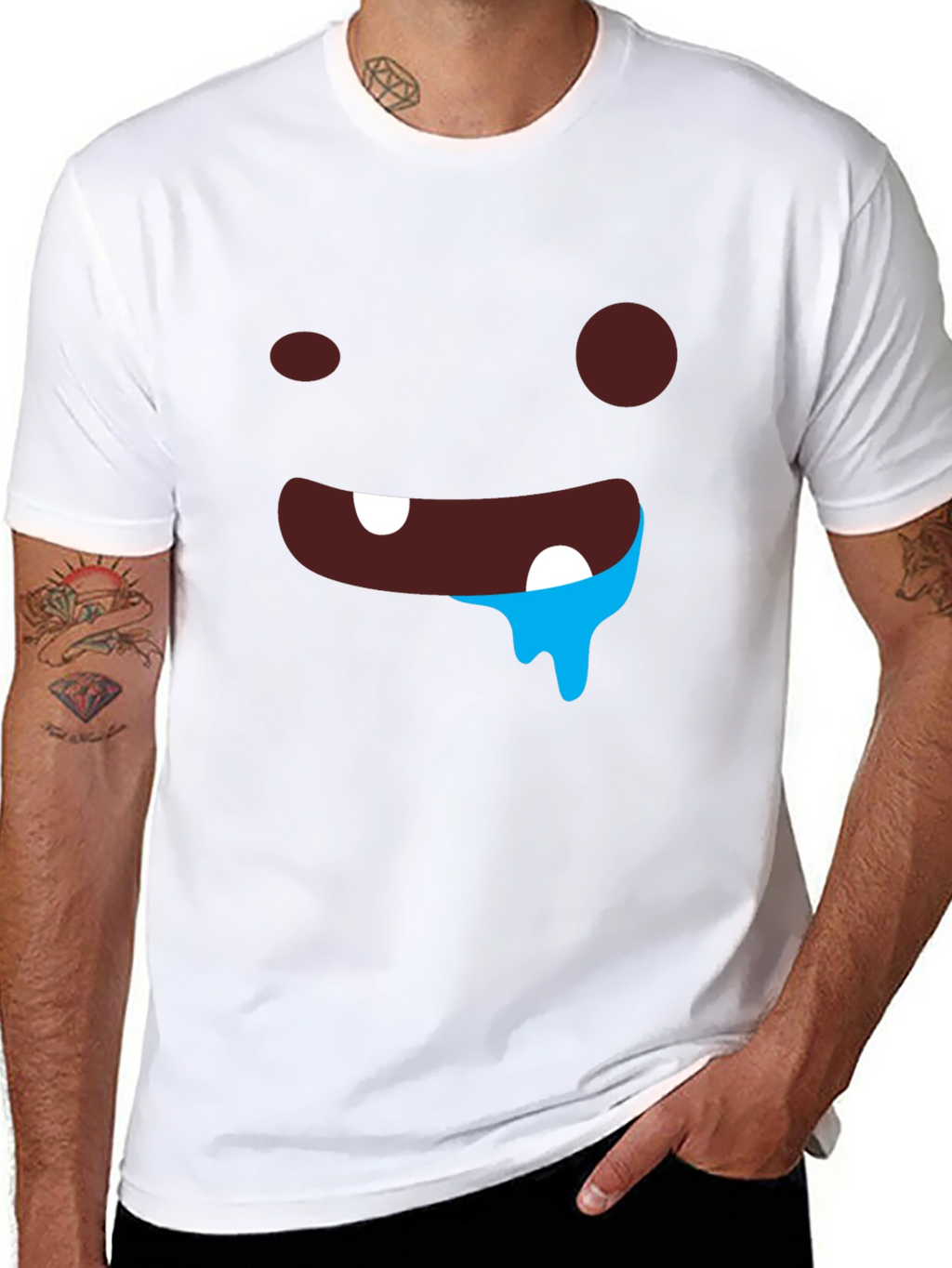 Funny Face Graphic Print T-Shirt
