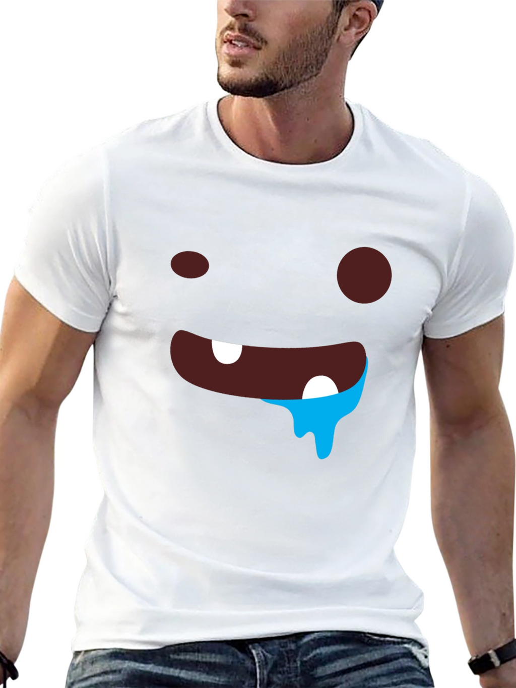 Funny Face Graphic Print T-Shirt