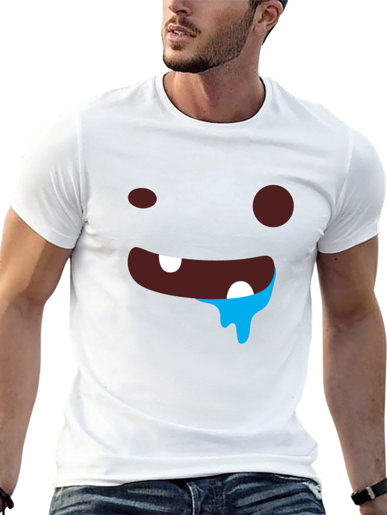 Funny Face Graphic Print T-Shirt