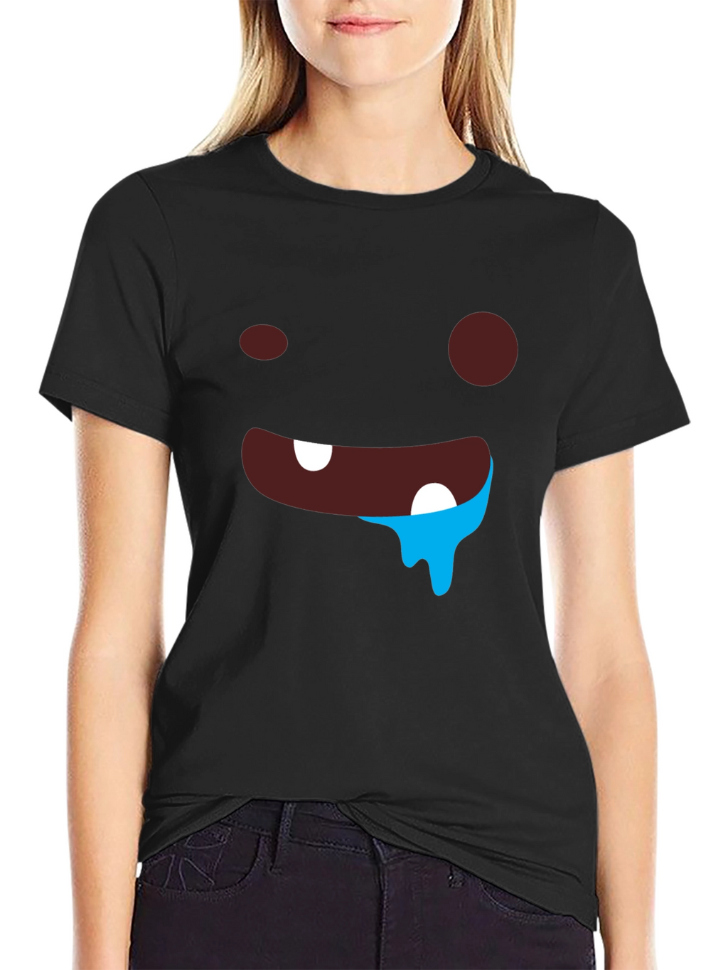 Funny Face Graphic Print T-Shirt