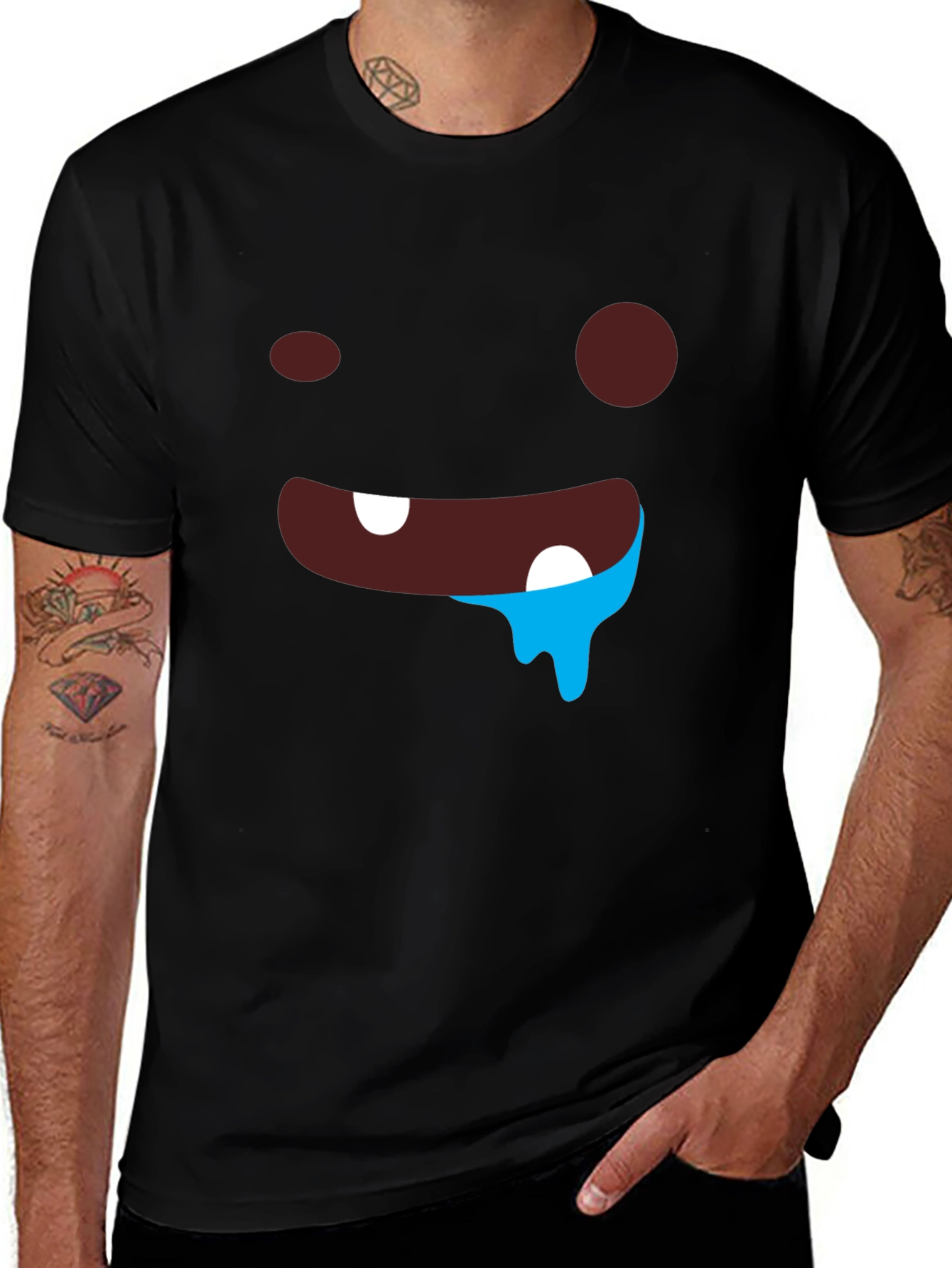 Funny Face Graphic Print T-Shirt