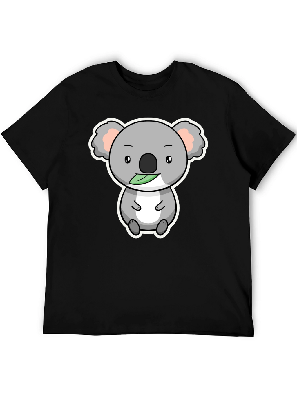 Cute Koala Bear Graphic T-Shirt - Black