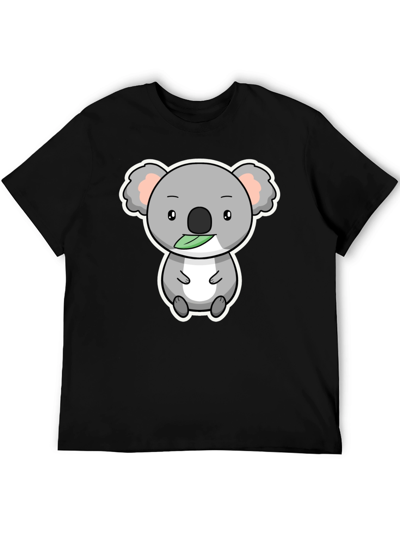 Cute Koala Bear Graphic T-Shirt - Black