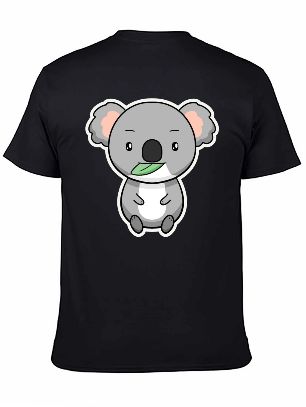 Cute Koala Bear Graphic T-Shirt - Black