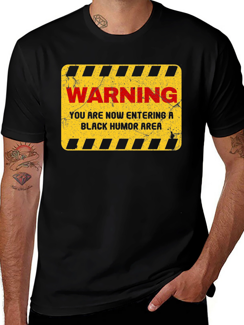 Warning Black Humor Area T-Shirt