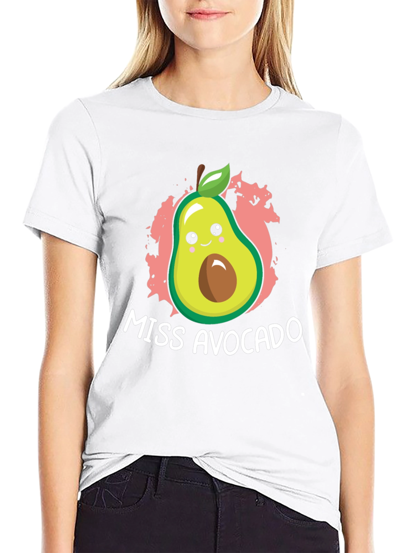 Miss Avocado Graphic Tee - Fun & Unique Black T-Shirt