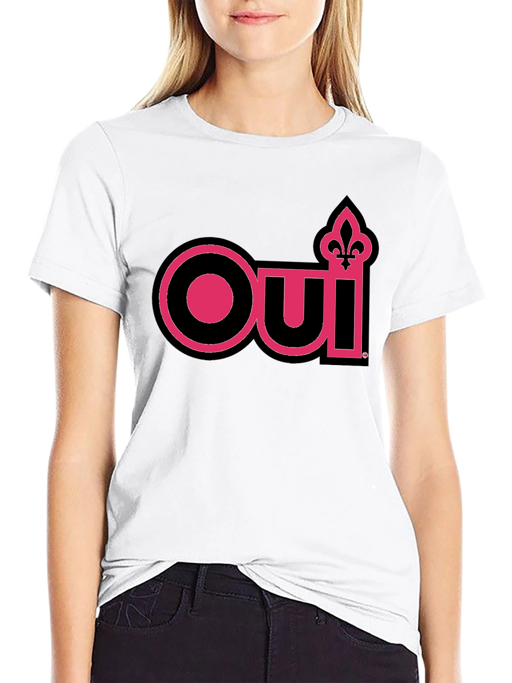 Oui Fleur-de-Lis Graphic Tee - Black