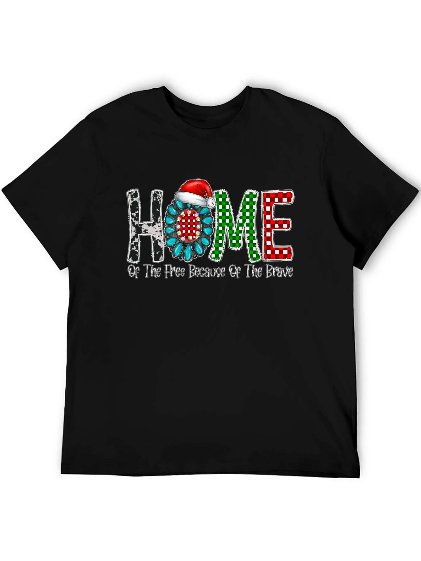 HOME Patriotic T-Shirt - Of The Free Because Of The Brave