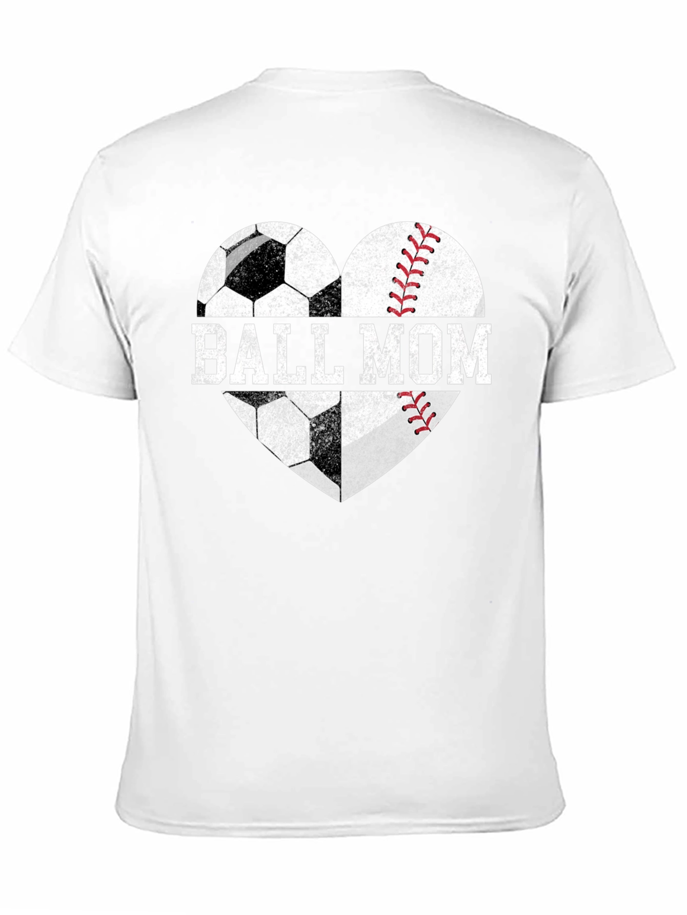 Ball Mom T-Shirt Soccer & Baseball Heart Tee