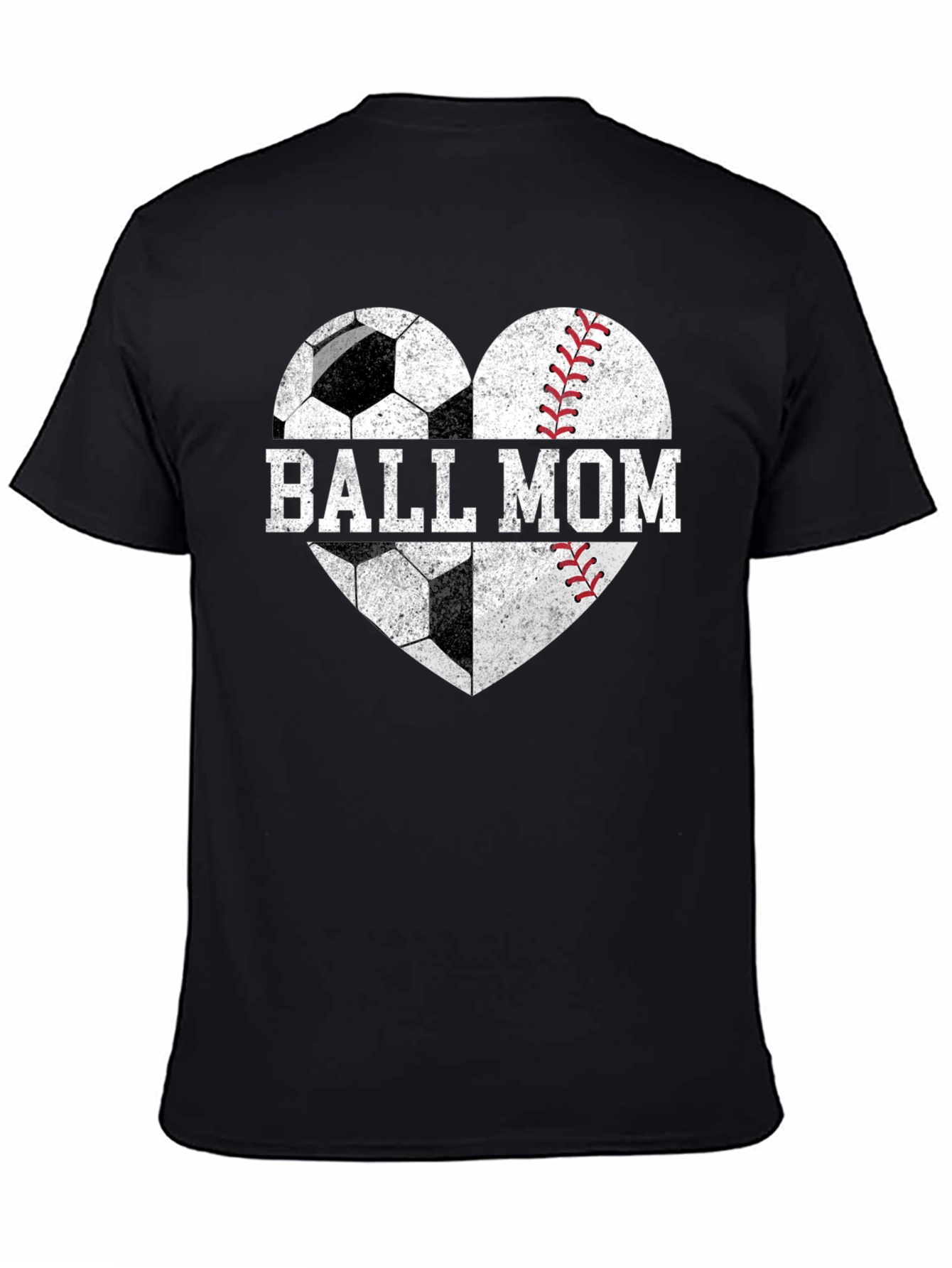 Ball Mom T-Shirt Soccer & Baseball Heart Tee