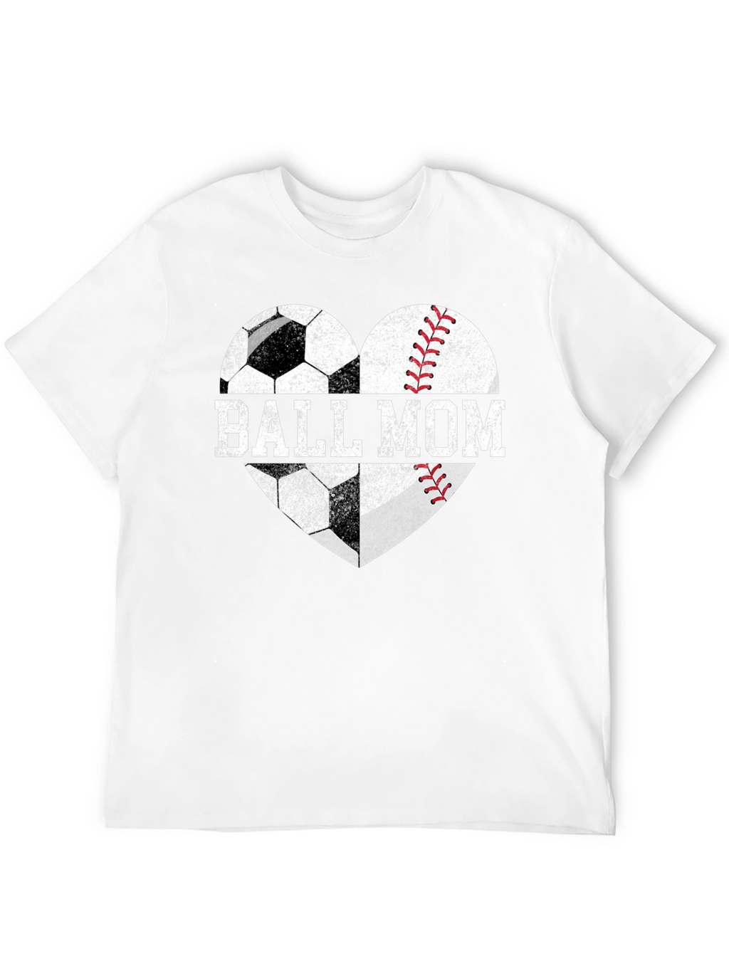 Ball Mom T-Shirt Soccer & Baseball Heart Tee