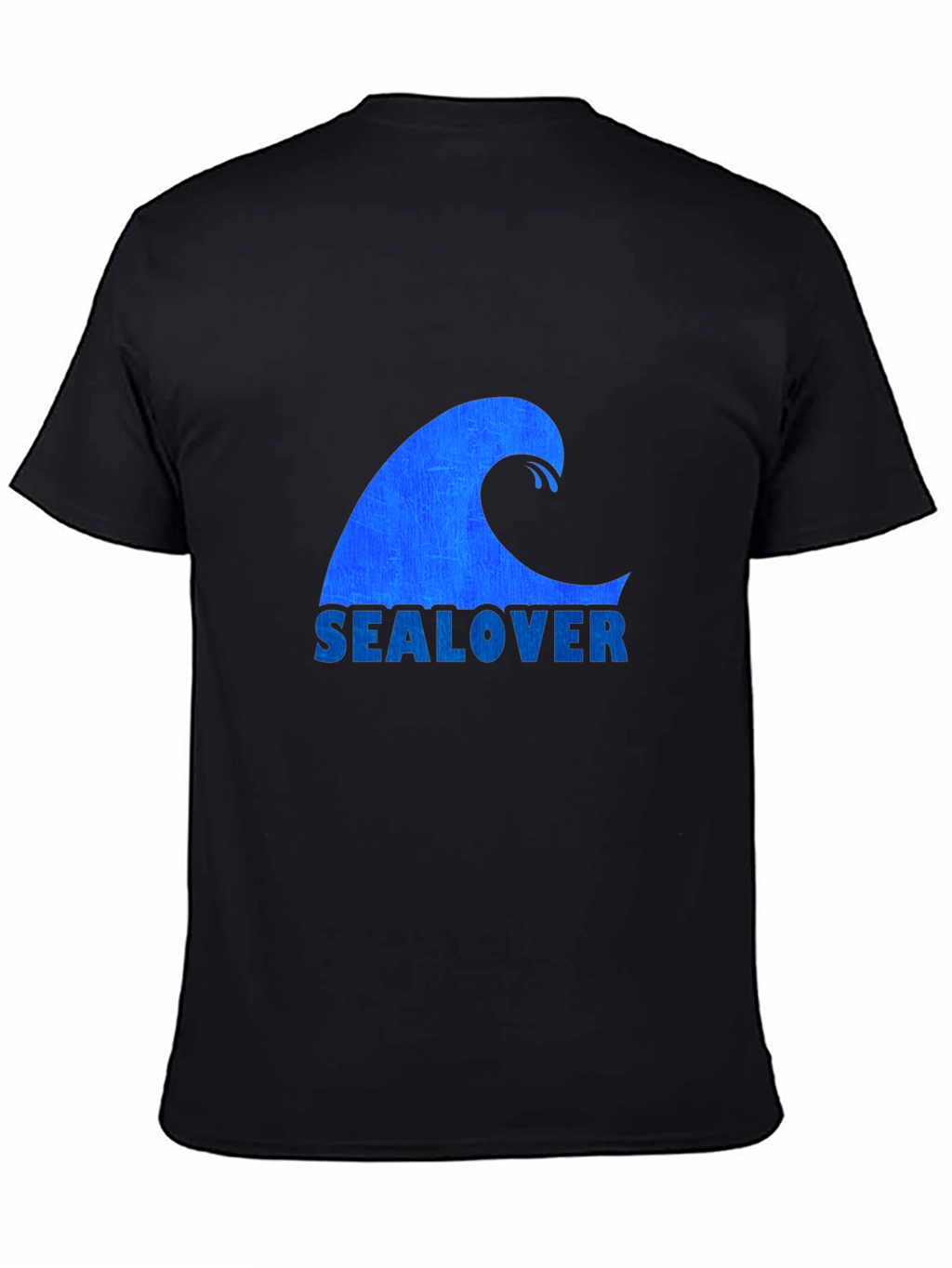 Sea Lover Wave Graphic Tee - Black Casual T-Shirt