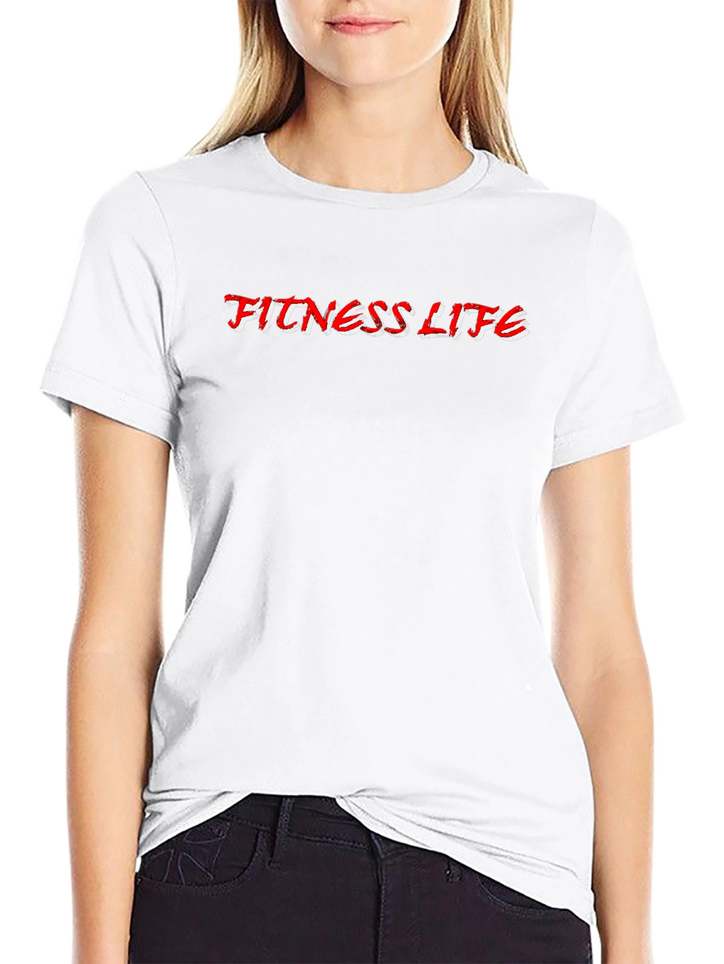 Fitness Life Black Graphic Tee
