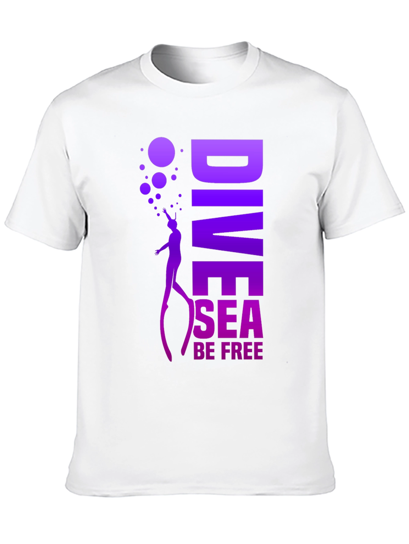 Dive Sea Be Free Graphic Tee - Black