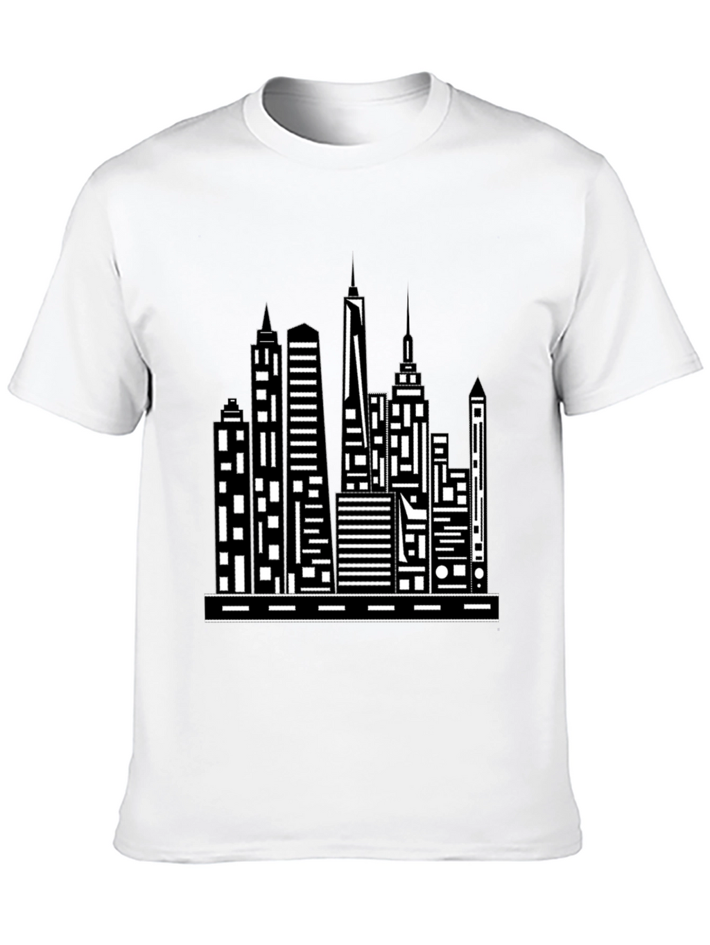 Cityscape Graphic Tee - Modern Black T-Shirt