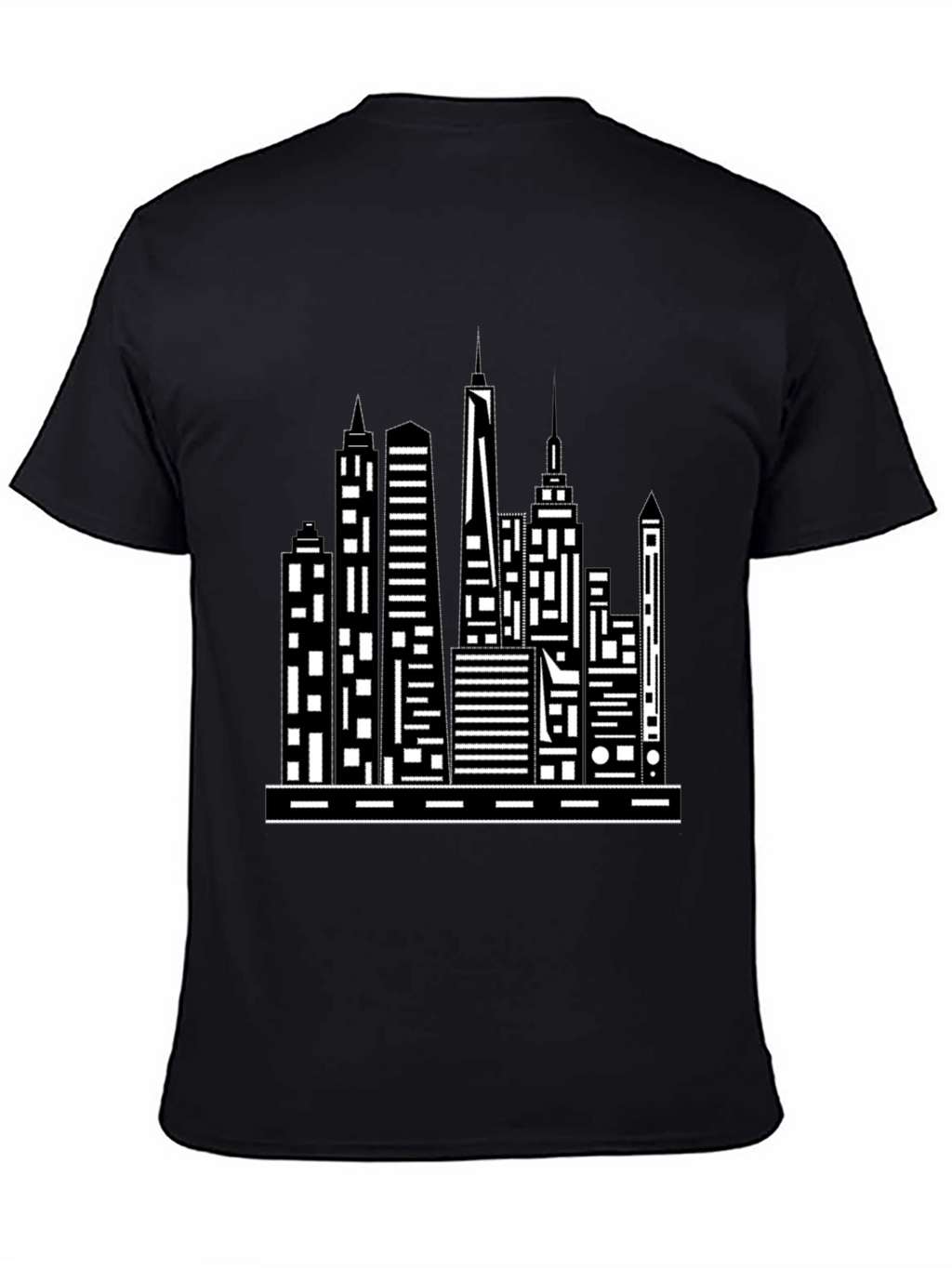 Cityscape Graphic Tee - Modern Black T-Shirt