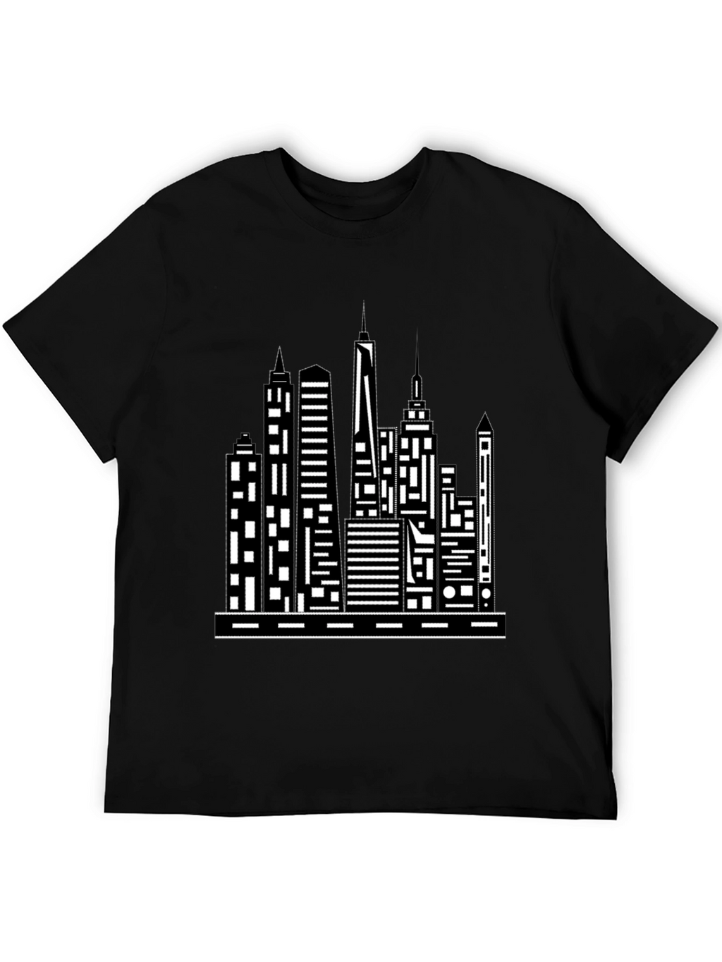 Cityscape Graphic Tee - Modern Black T-Shirt