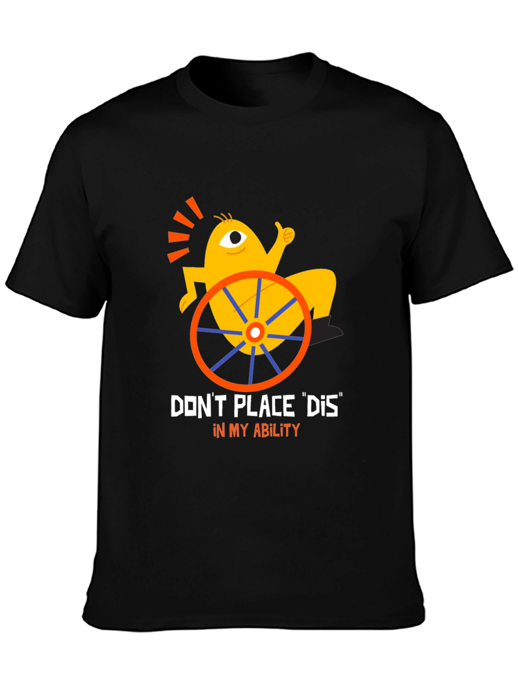 Disability Awareness Graphic T-Shirt - Black