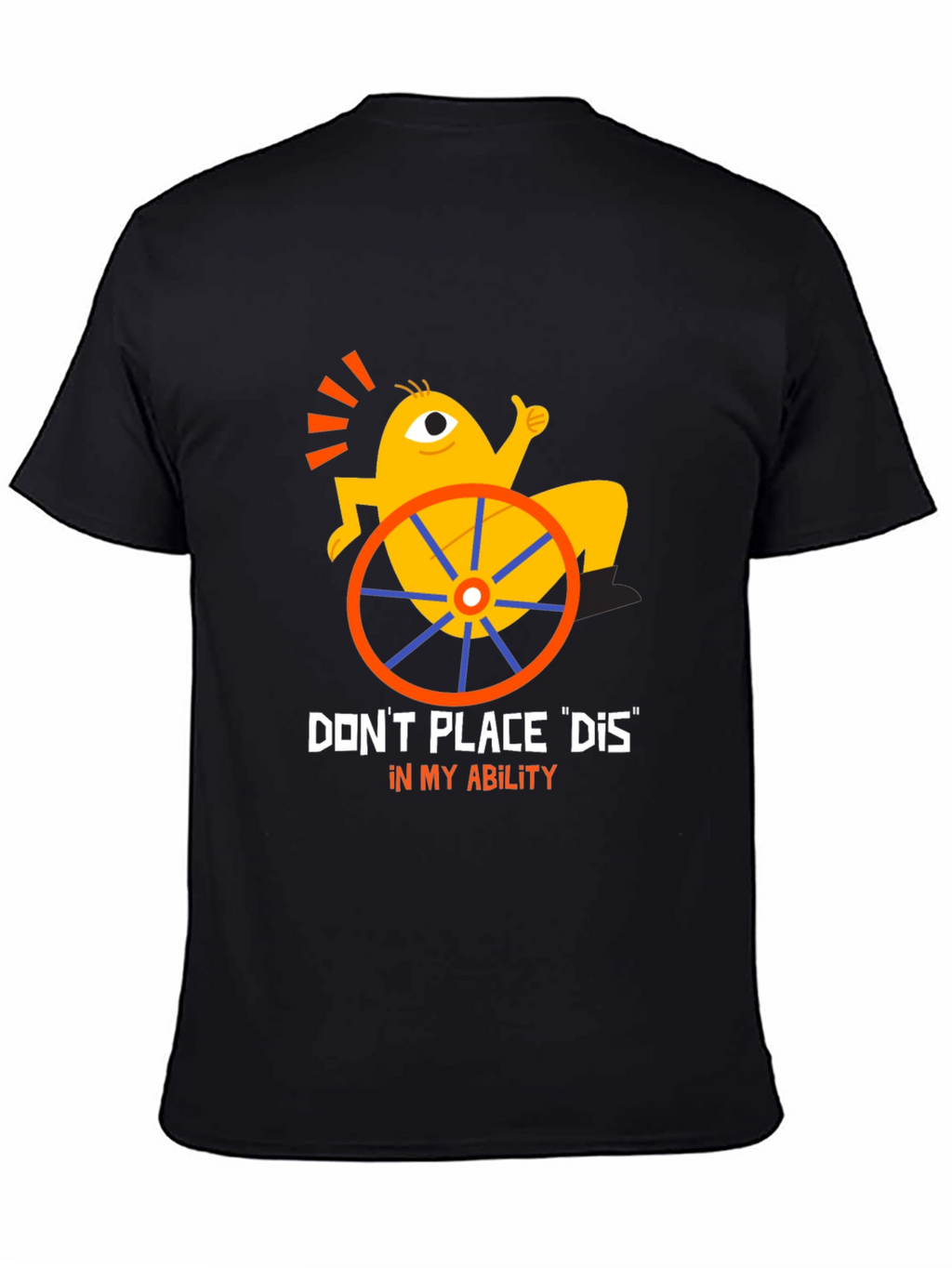 Disability Awareness Graphic T-Shirt - Black