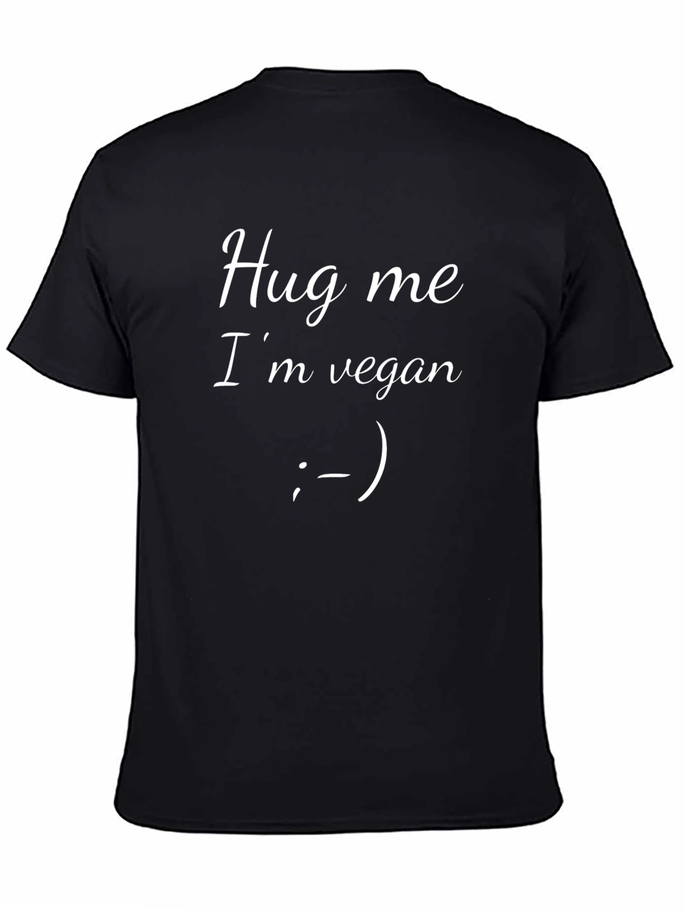 Hug Me Im Vegan T-Shirt - Black Unisex