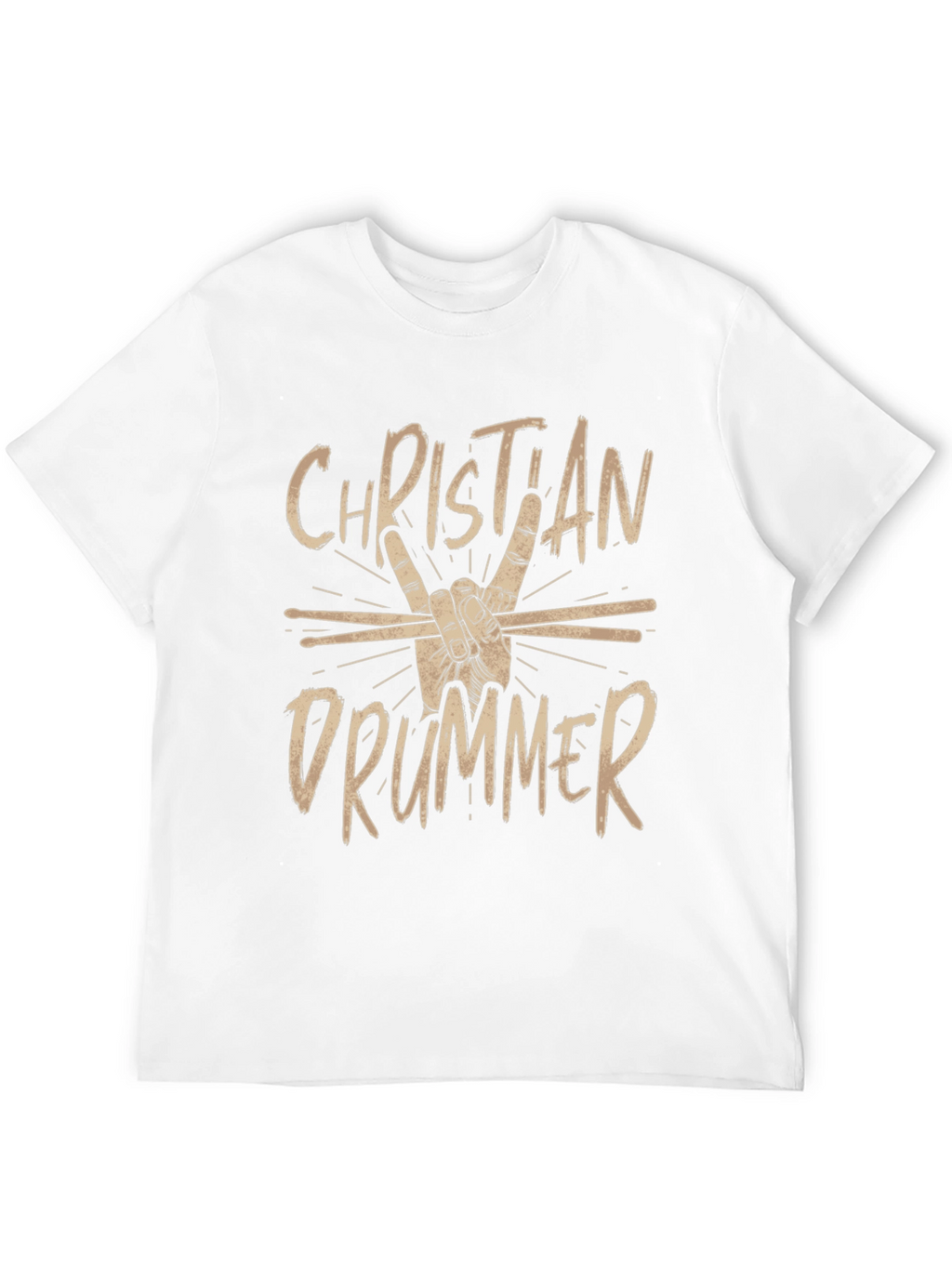 Christian Drummer Black Graphic Tee Shirt