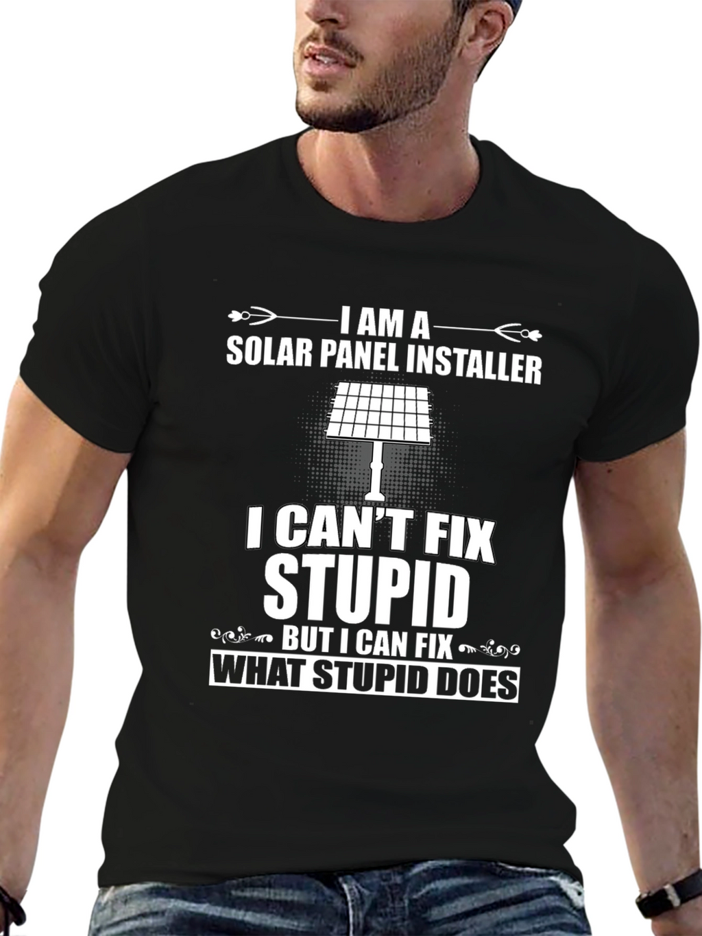 Solar Panel Installer Funny Graphic T-Shirt