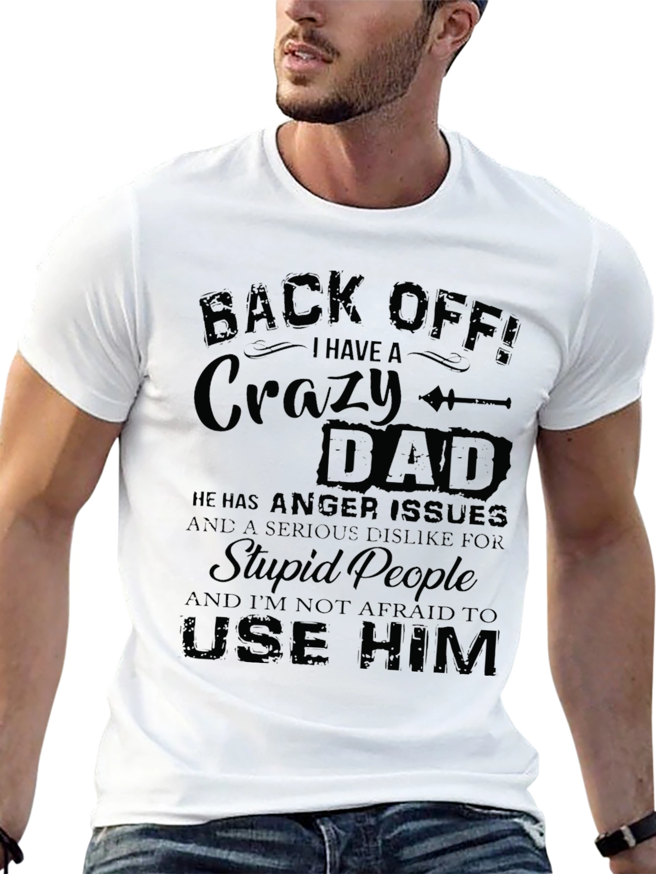 Crazy Dad Graphic Tee - Back Off T-Shirt