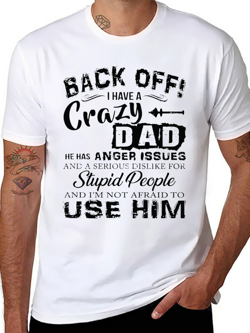 Crazy Dad Graphic Tee - Back Off T-Shirt